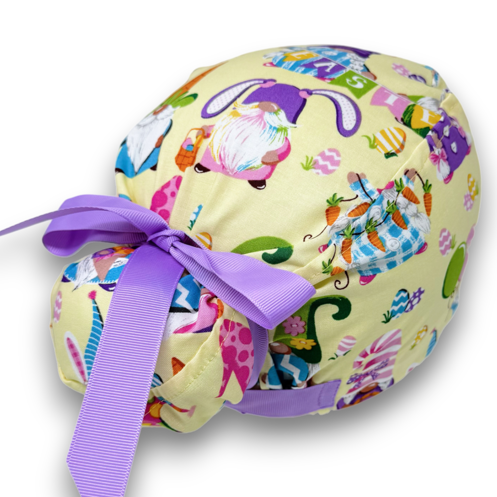 Easter Euro scrub cap with ties for Women by Paradise Caps. Euro PLUS style.