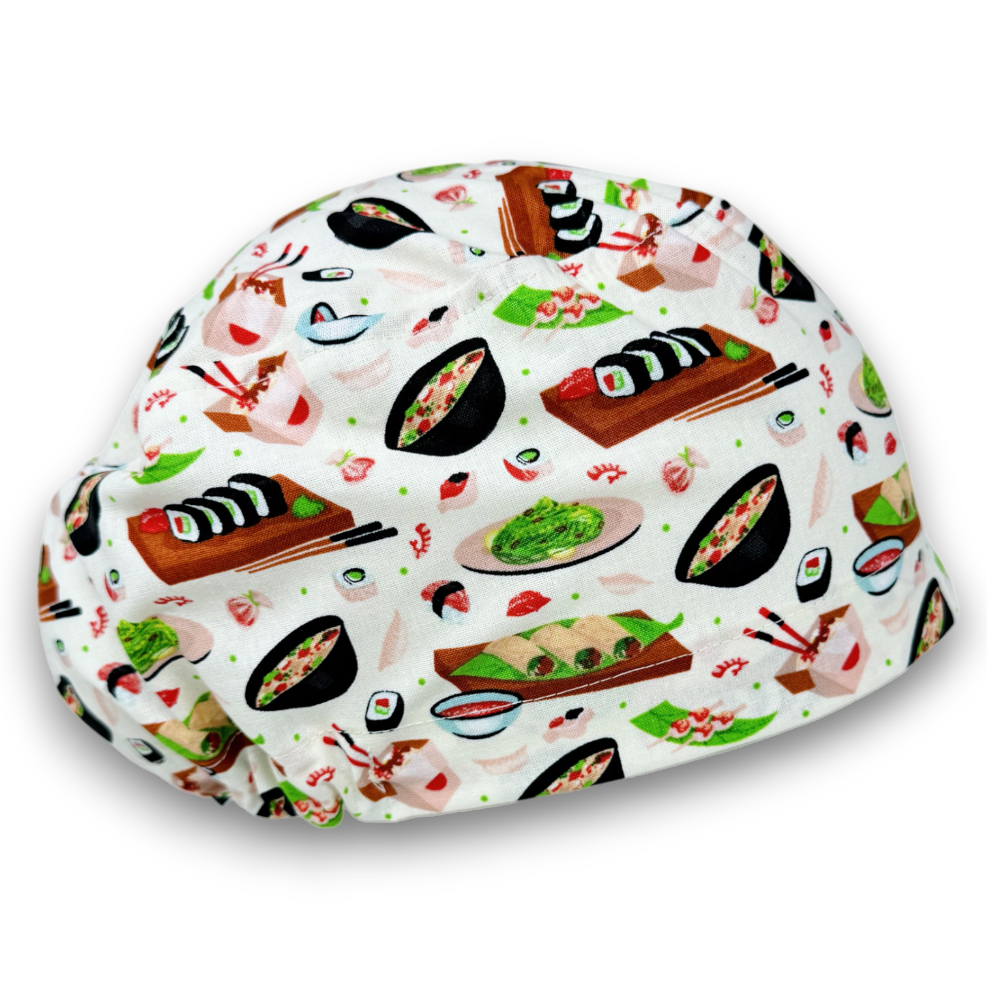 Sushi Euro Scrub Cap for Women with Satin Lined Option by Paradise Caps.