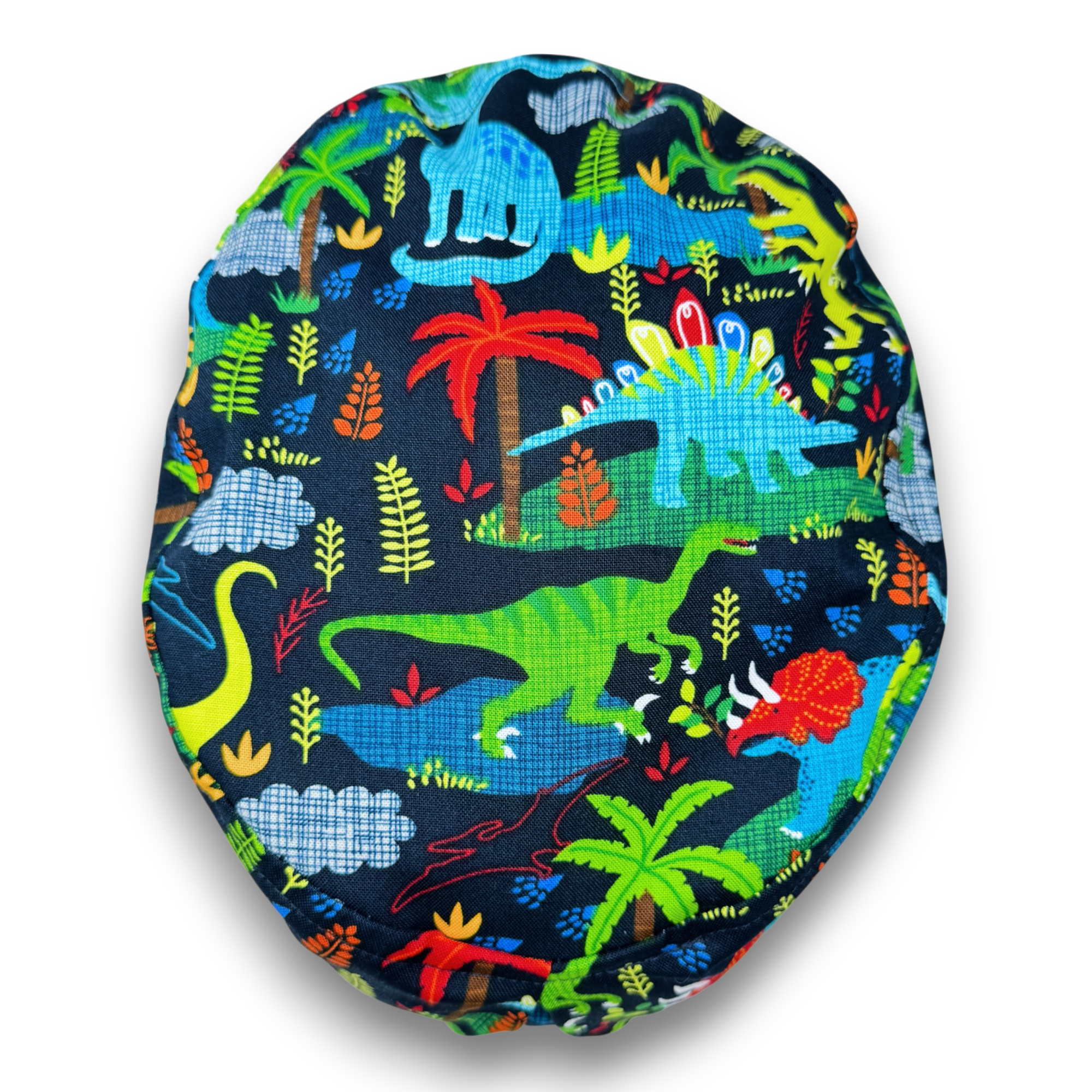 Dinosaur Euro Scrub Cap for Women with Satin Lined Option by Paradise Caps.