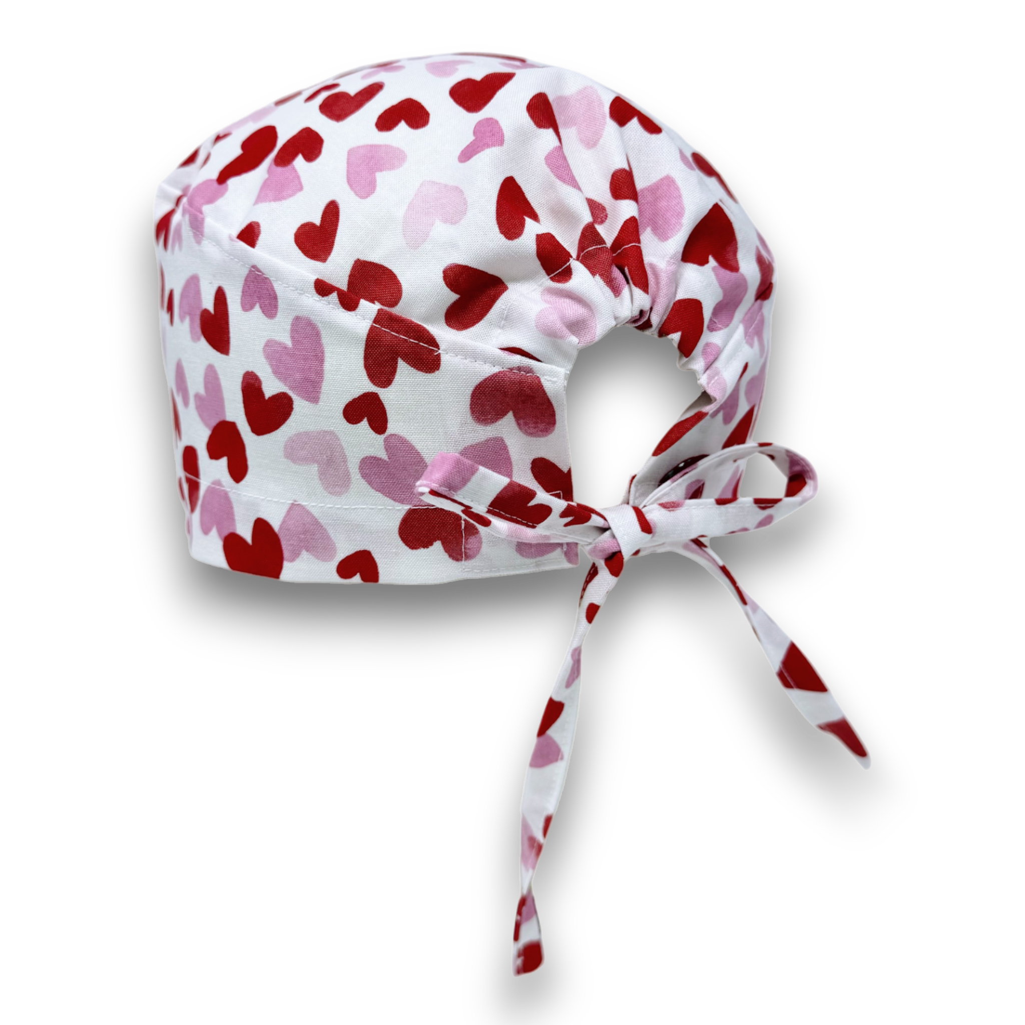 Valentine's day Skull tie-back style surgical scrub cap for men by Paradise Caps.