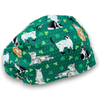St. Patrick’s Day Euro Scrub Cap for Women with Satin Lined Option by Paradise Caps.