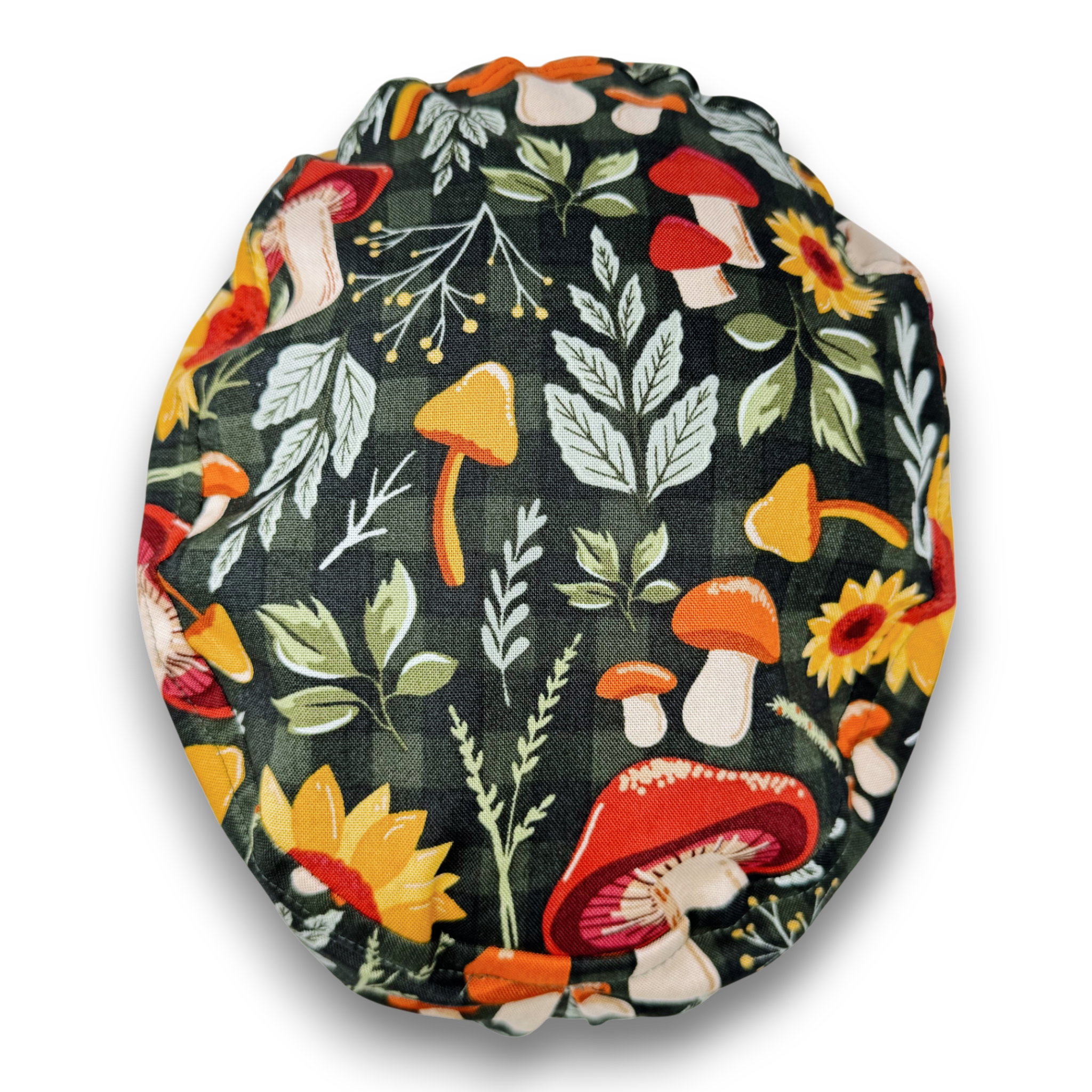 Fall flower Euro Scrub Cap for Women with Satin Lined Option by Paradise Caps.