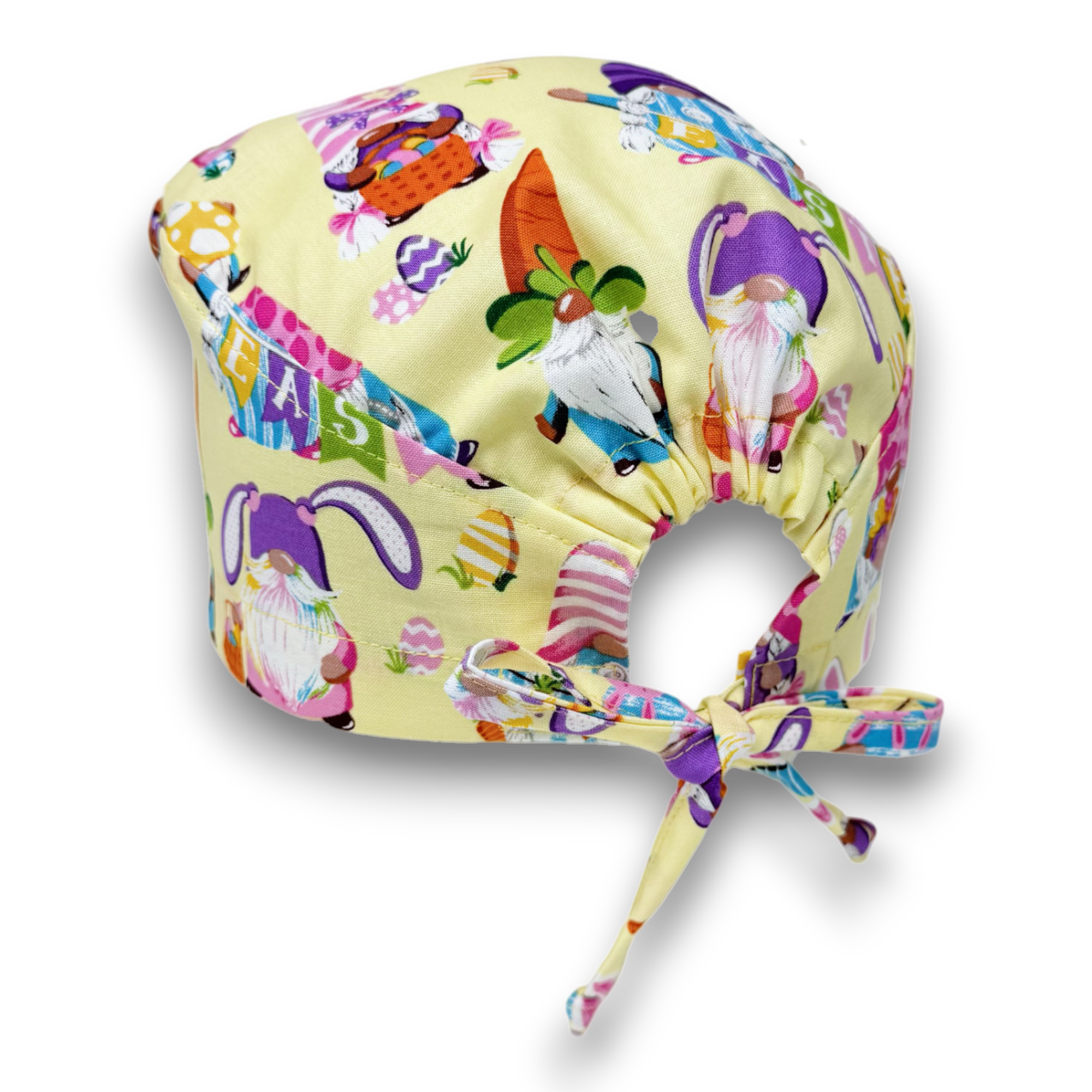 Easter Skull tie-back style surgical scrub cap for men by Paradise Caps.