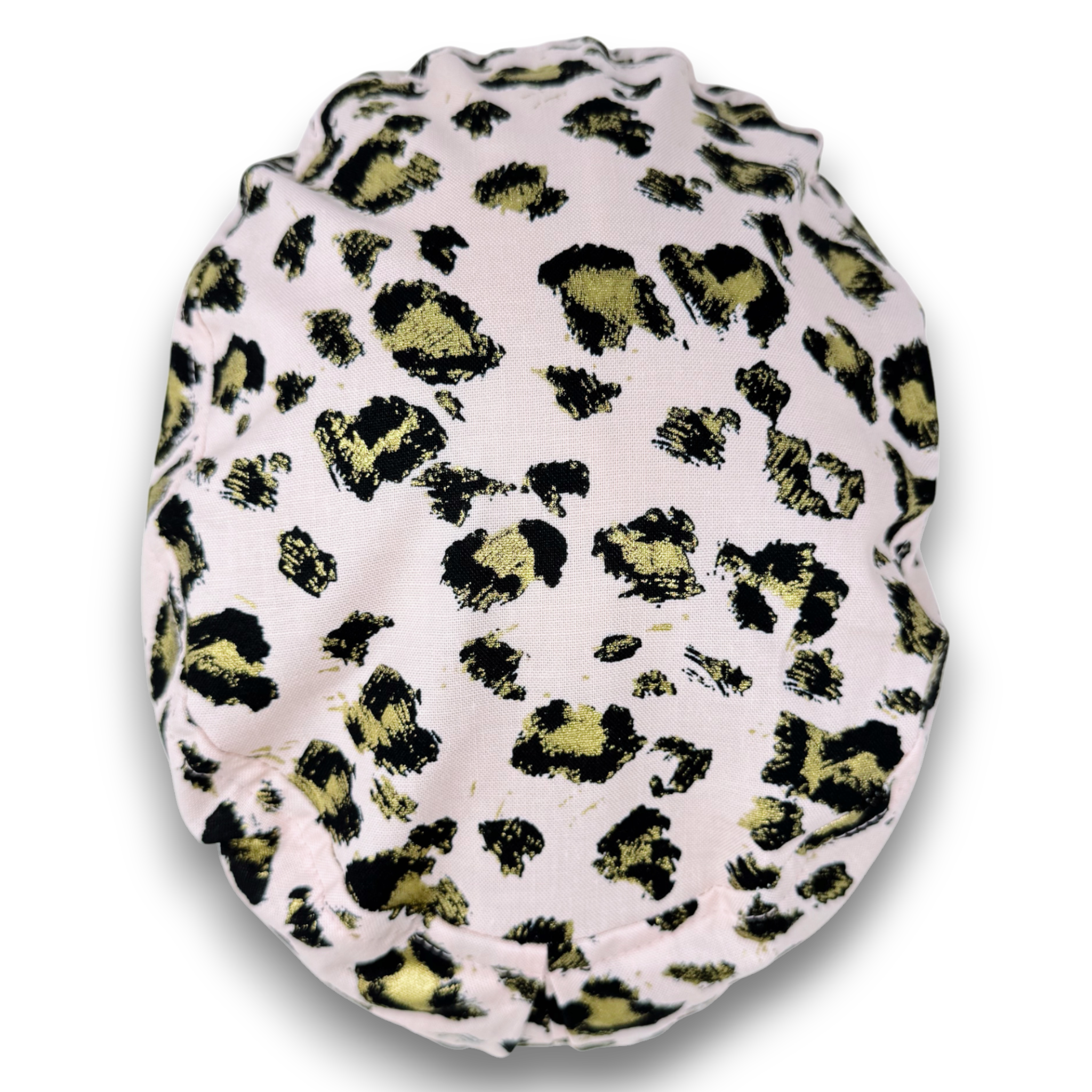 Pink leopard  Euro Scrub Cap for Women with Satin Lined Option by Paradise Caps.