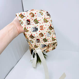Funny scrub cap Cats euro scrub cap. Satin Lined Option