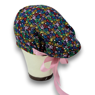 Star Euro scrub cap with ties for Women by Paradise Caps. Euro PLUS style.