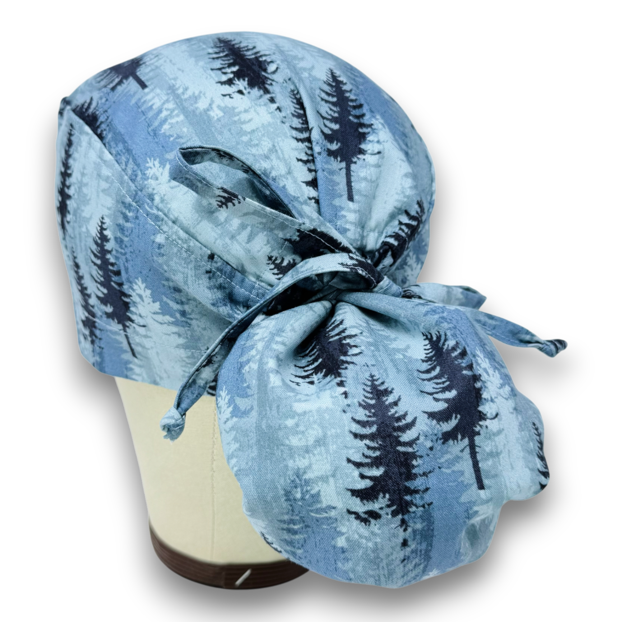 Forest Ponytail scrub cap for women with satin lined option by Paradise Caps.