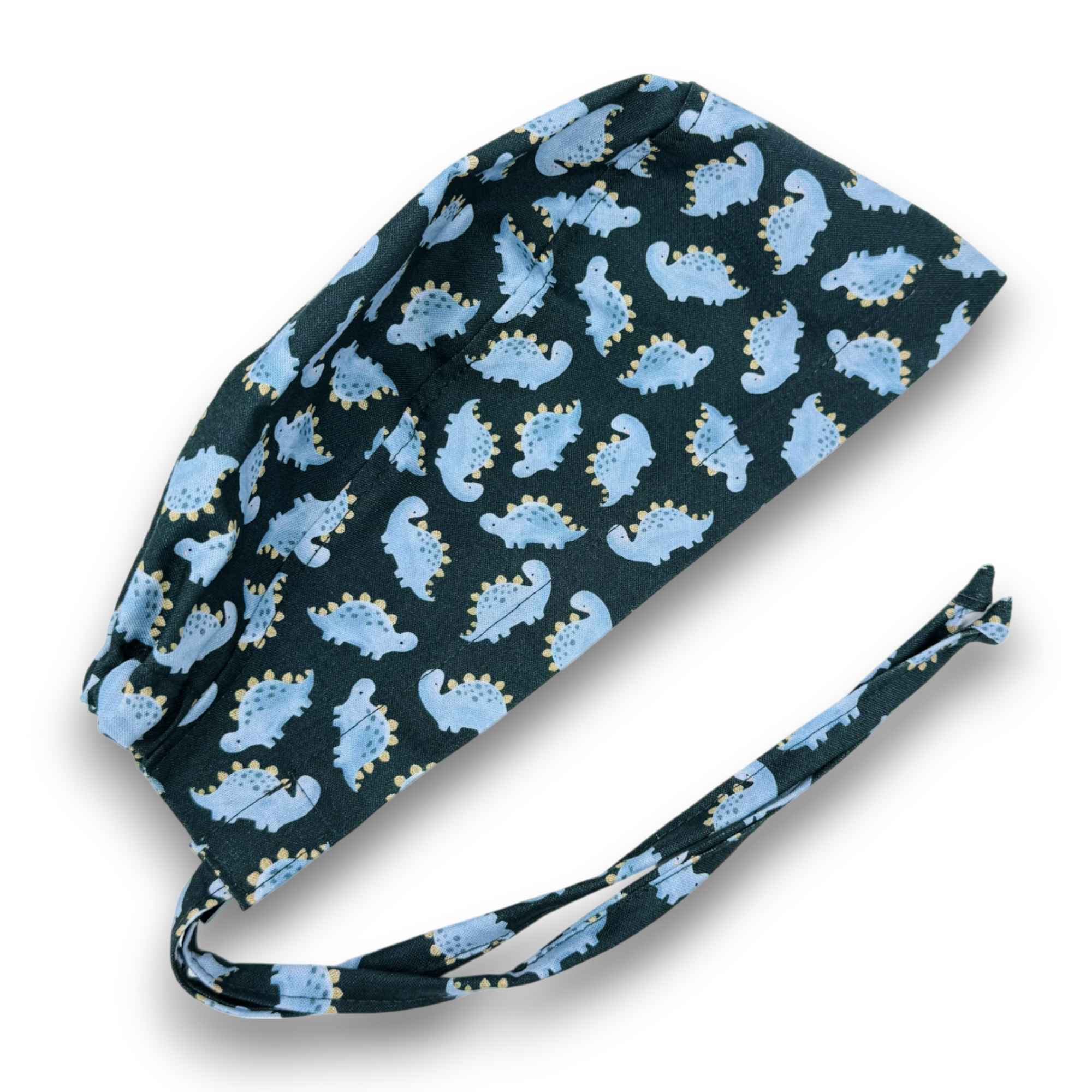 Dinosaur Skull tie-back style surgical scrub cap by Paradise Caps.