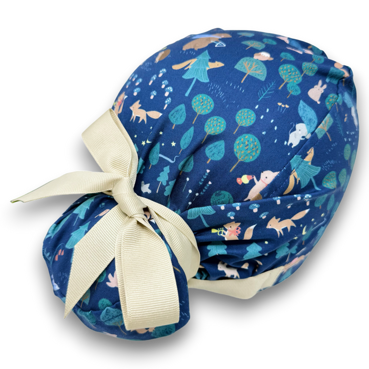 Forest Animals Euro scrub cap with ties for Women by Paradise Caps ...
