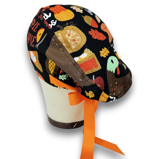 Bring on the Gourd Ponytail scrub cap for women with satin lined option by Paradise Caps.