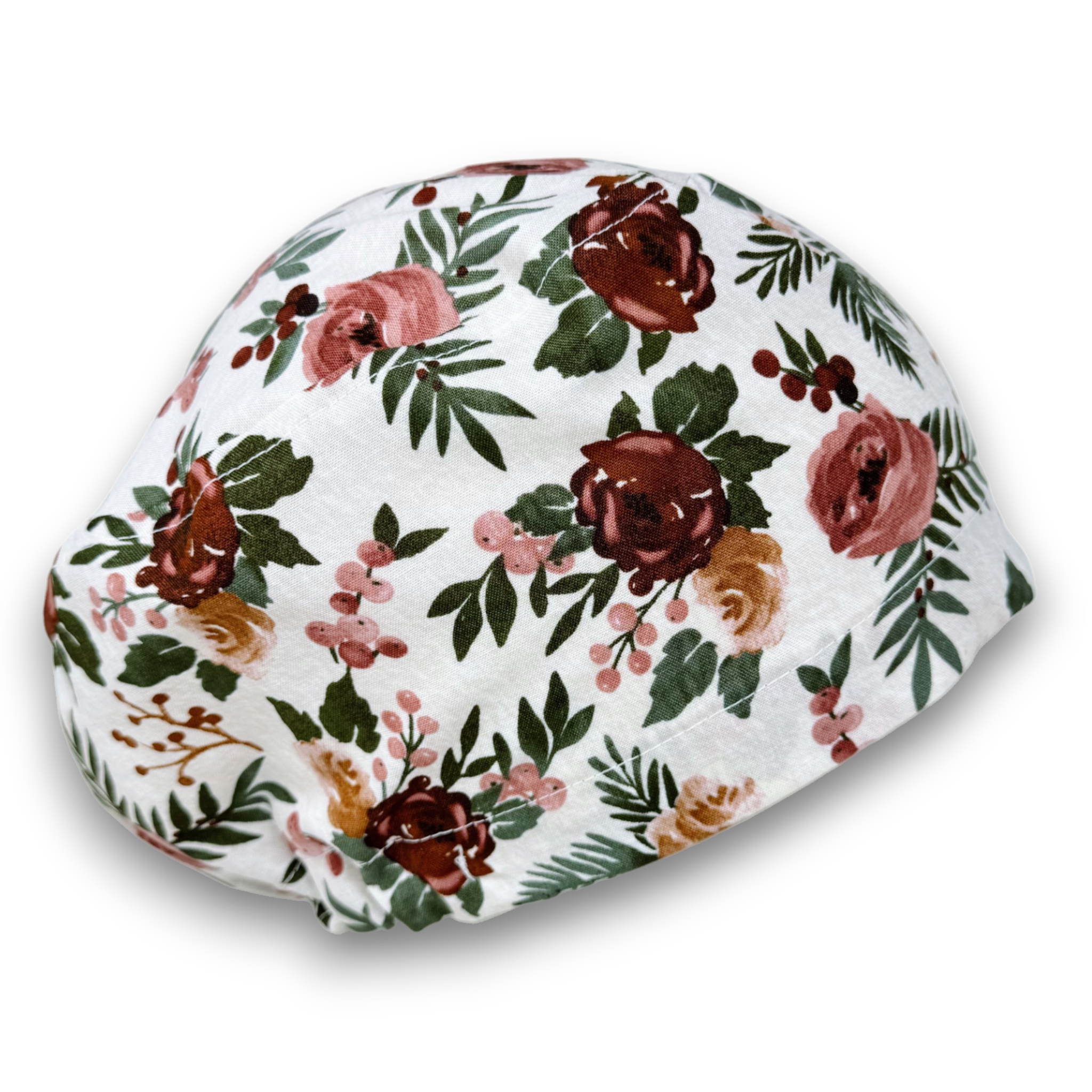 Floral Harvest Euro Scrub Cap for Women with Satin Lined Option by Paradise Caps.