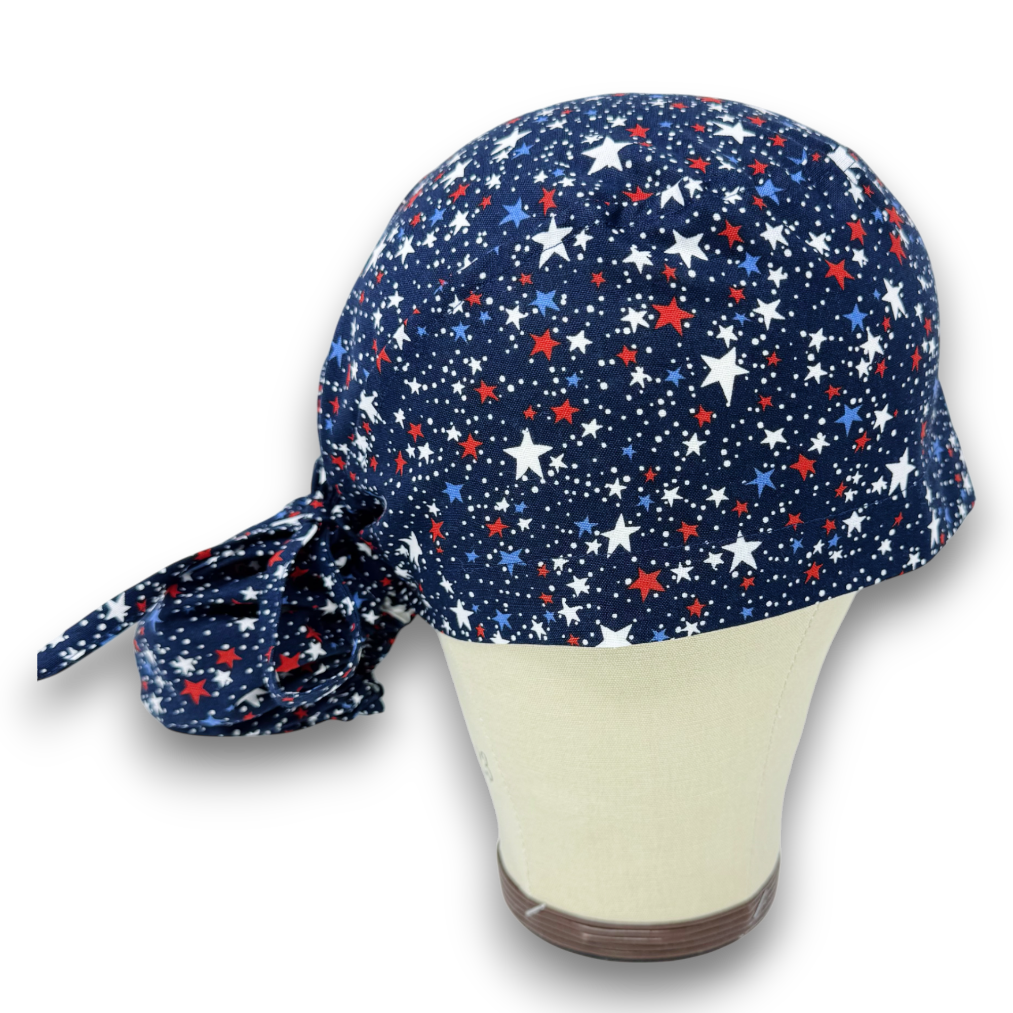 Star Ponytail scrub cap for women with satin lined option by Paradise Caps.