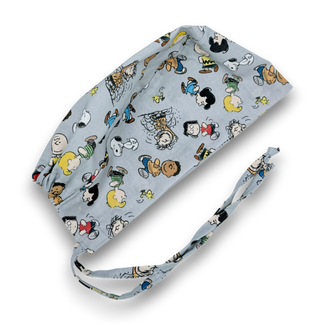 Peanuts Skull tie-back style surgical scrub cap for men by Paradise Caps.