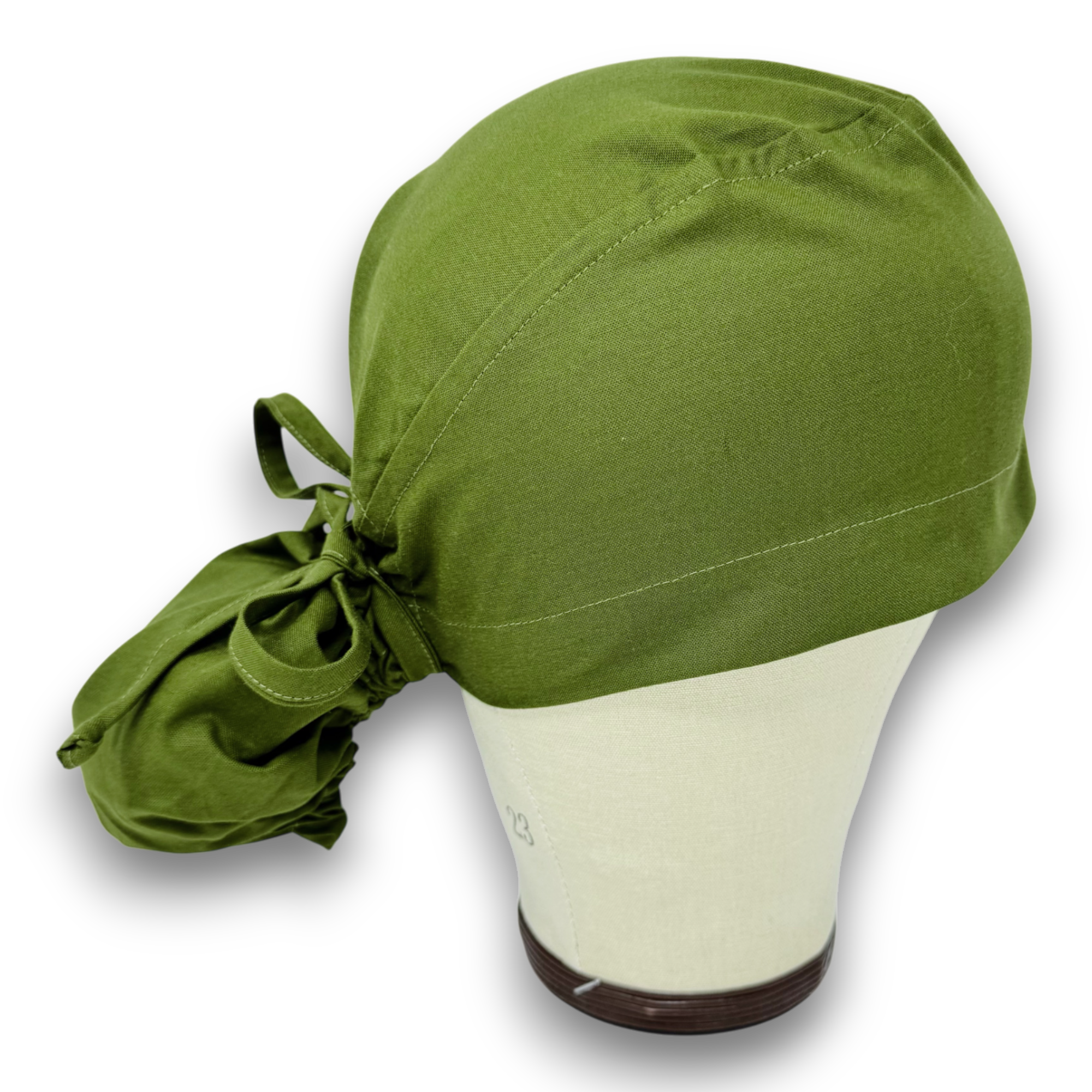 Forest green Ponytail scrub cap for women with satin lined option by Paradise Caps.