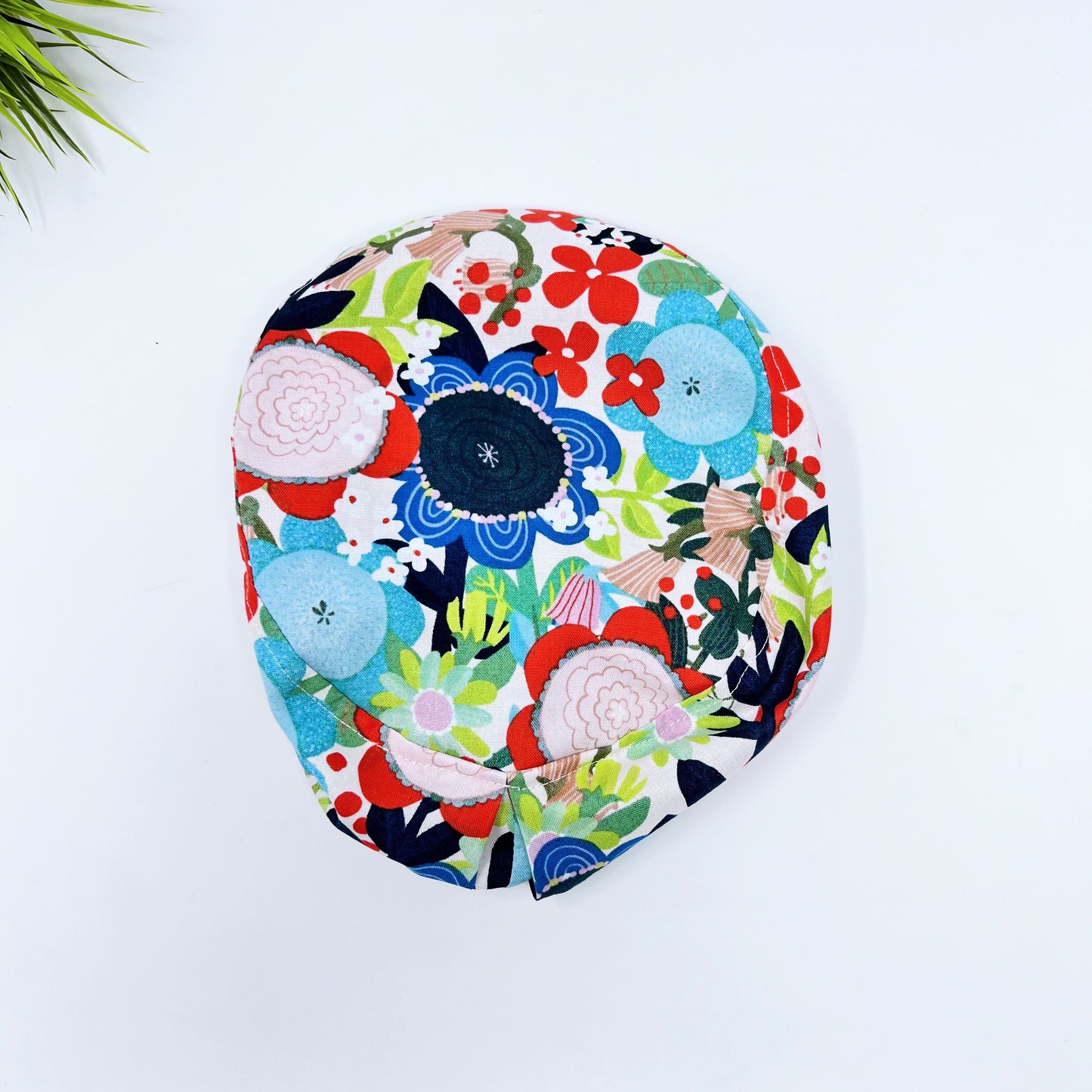 Lovely Planet Floral Euro Scrub Cap for Women, Surgical cap Satin Lined Option