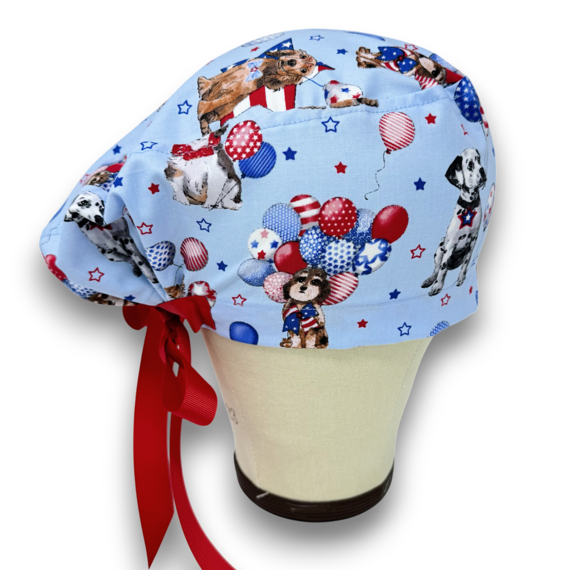Dog Euro scrub cap with ties for Women by Paradise Caps. Euro PLUS style. (Copy)