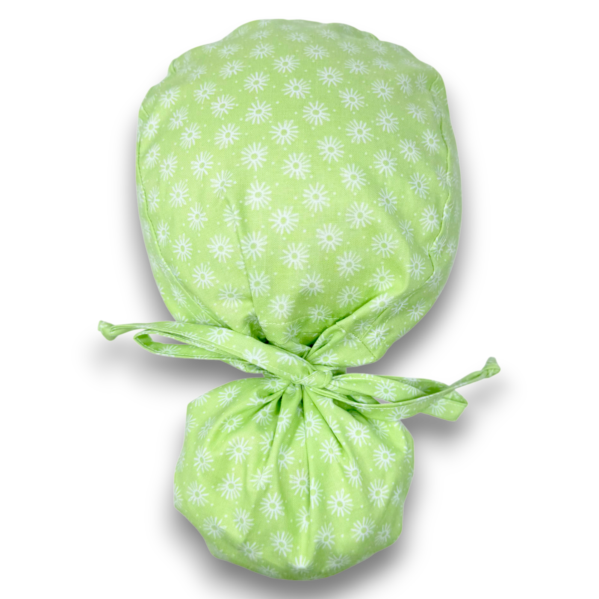 Spring Ponytail scrub cap for women with satin lined option by Paradise Caps.