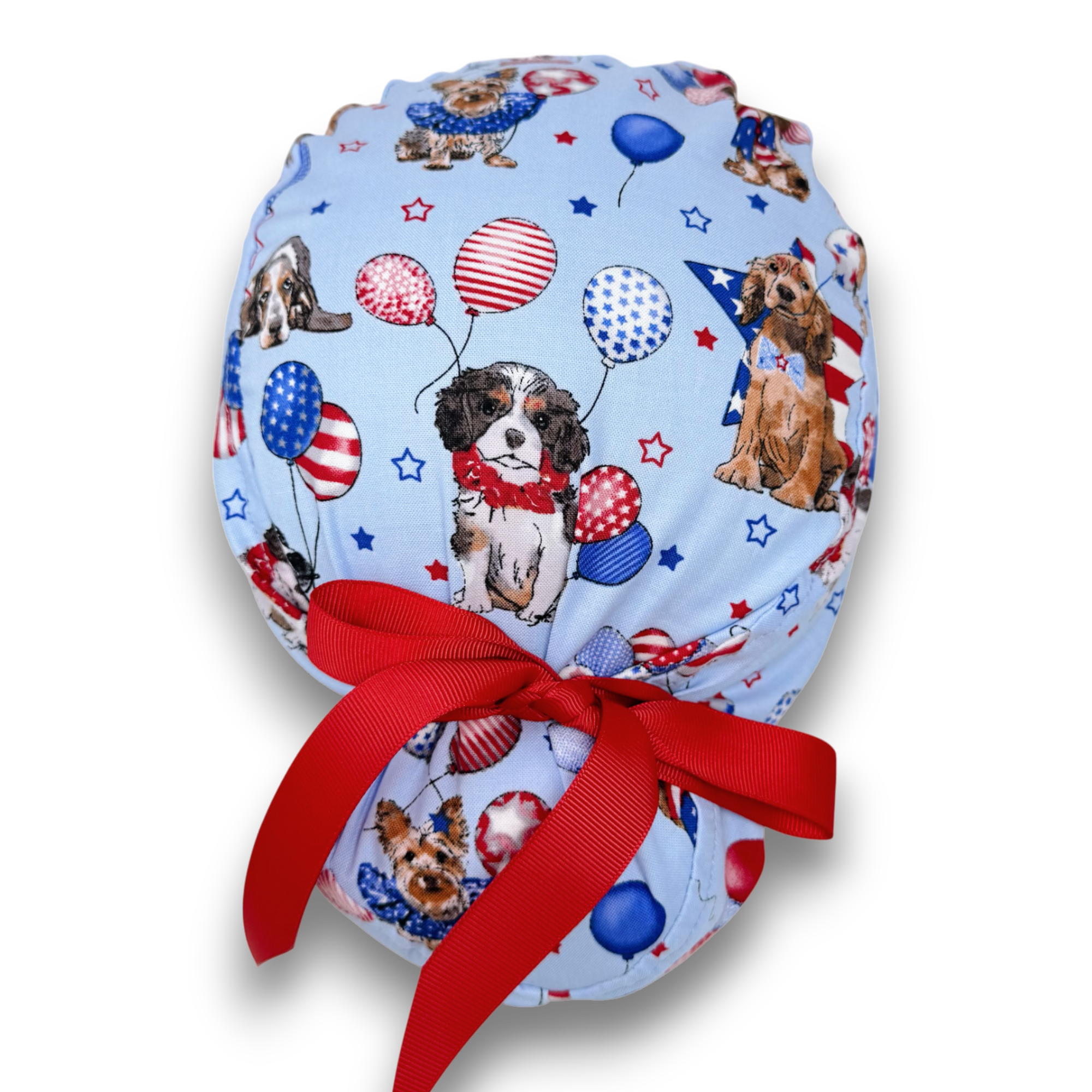 Dog Euro scrub cap with ties for Women by Paradise Caps. Euro PLUS style. (Copy)