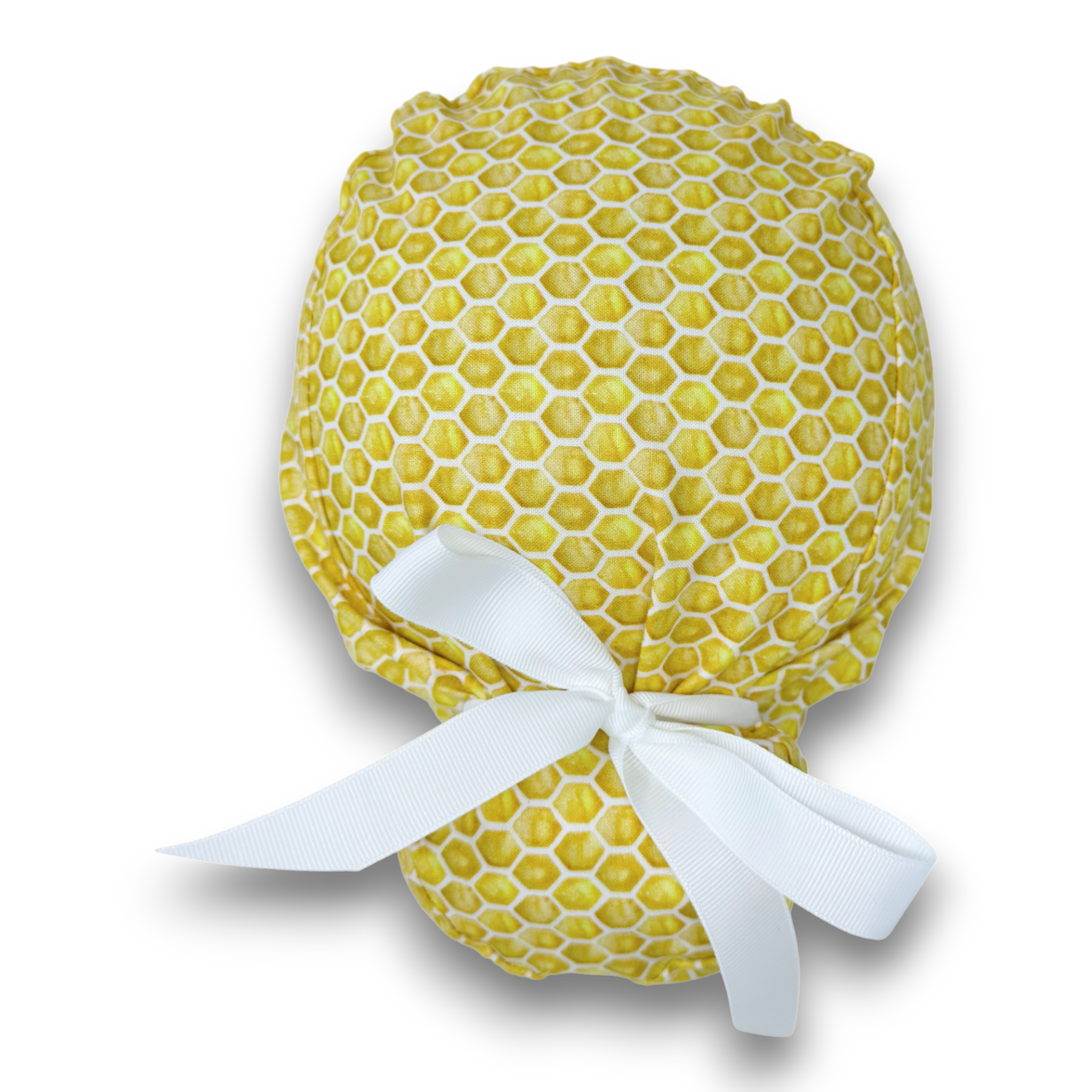 Honeycomb Euro scrub cap with ties for Women by Paradise Caps. Euro PLUS style.