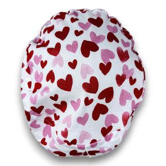 Valentine's day Euro Scrub Cap for Women with Satin Lined Option by Paradise Caps.