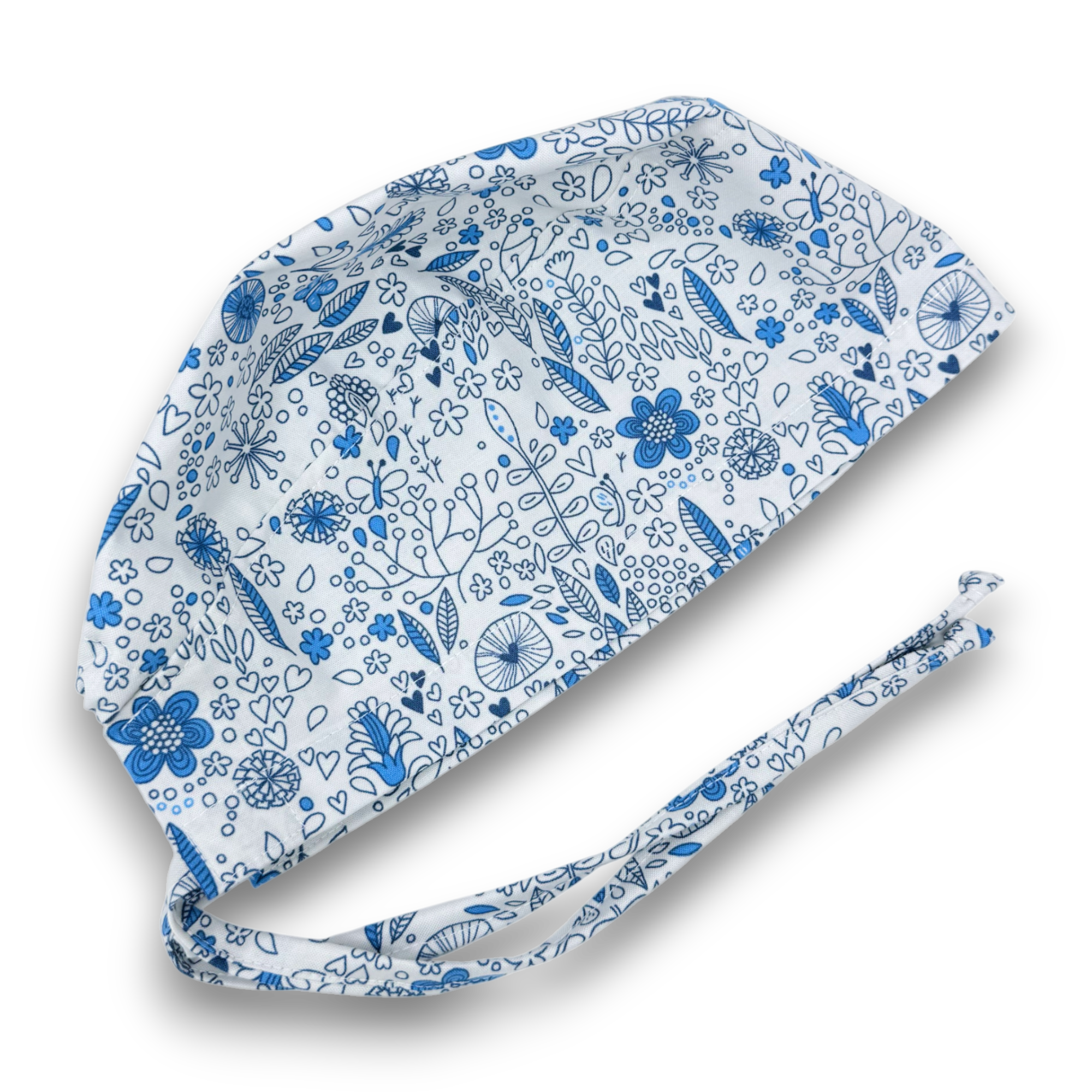 Skull tie-back style surgical scrub cap for men by Paradise Caps.