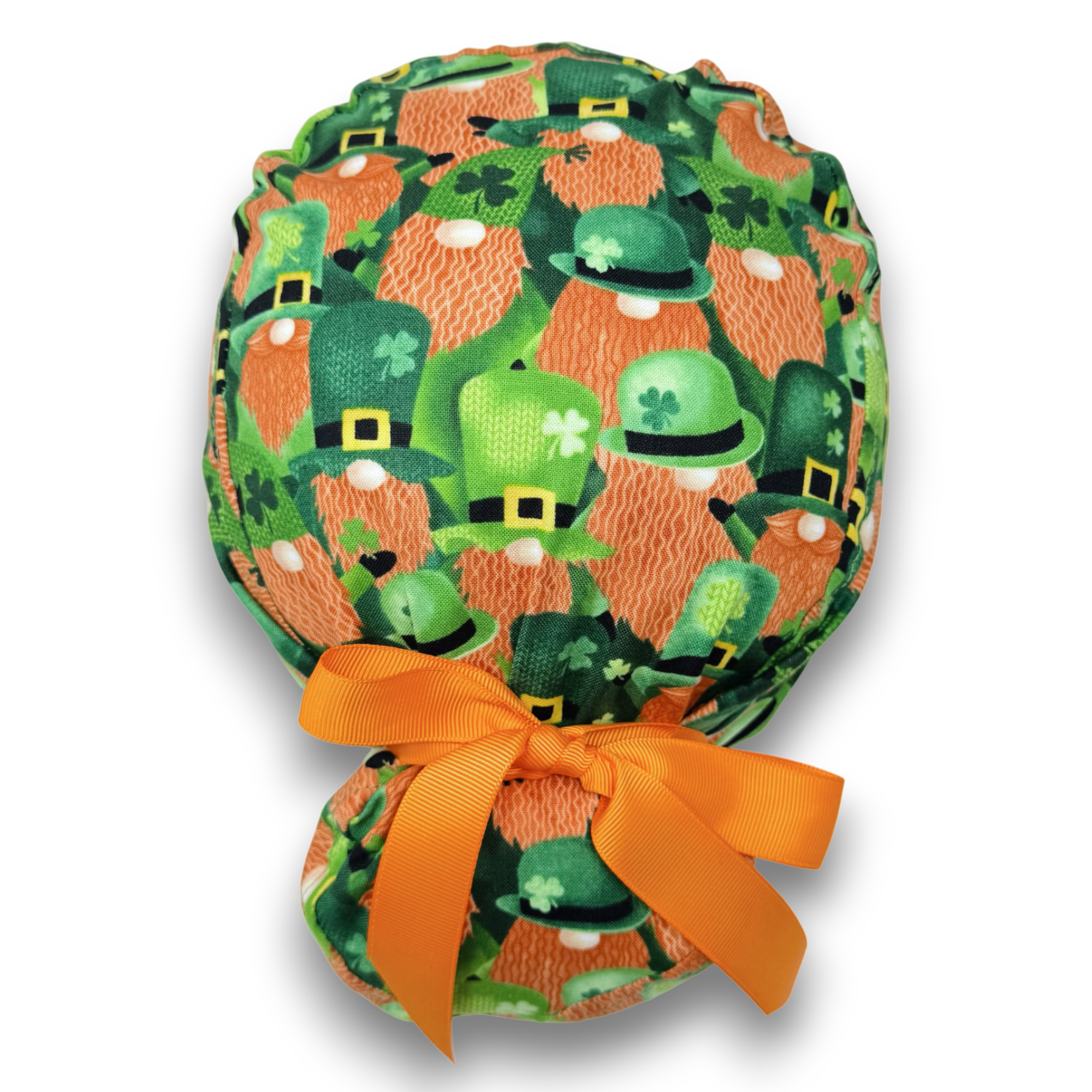 St. Patrick’s Day Euro scrub cap with ties for Women by Paradise Caps. Euro PLUS style.
