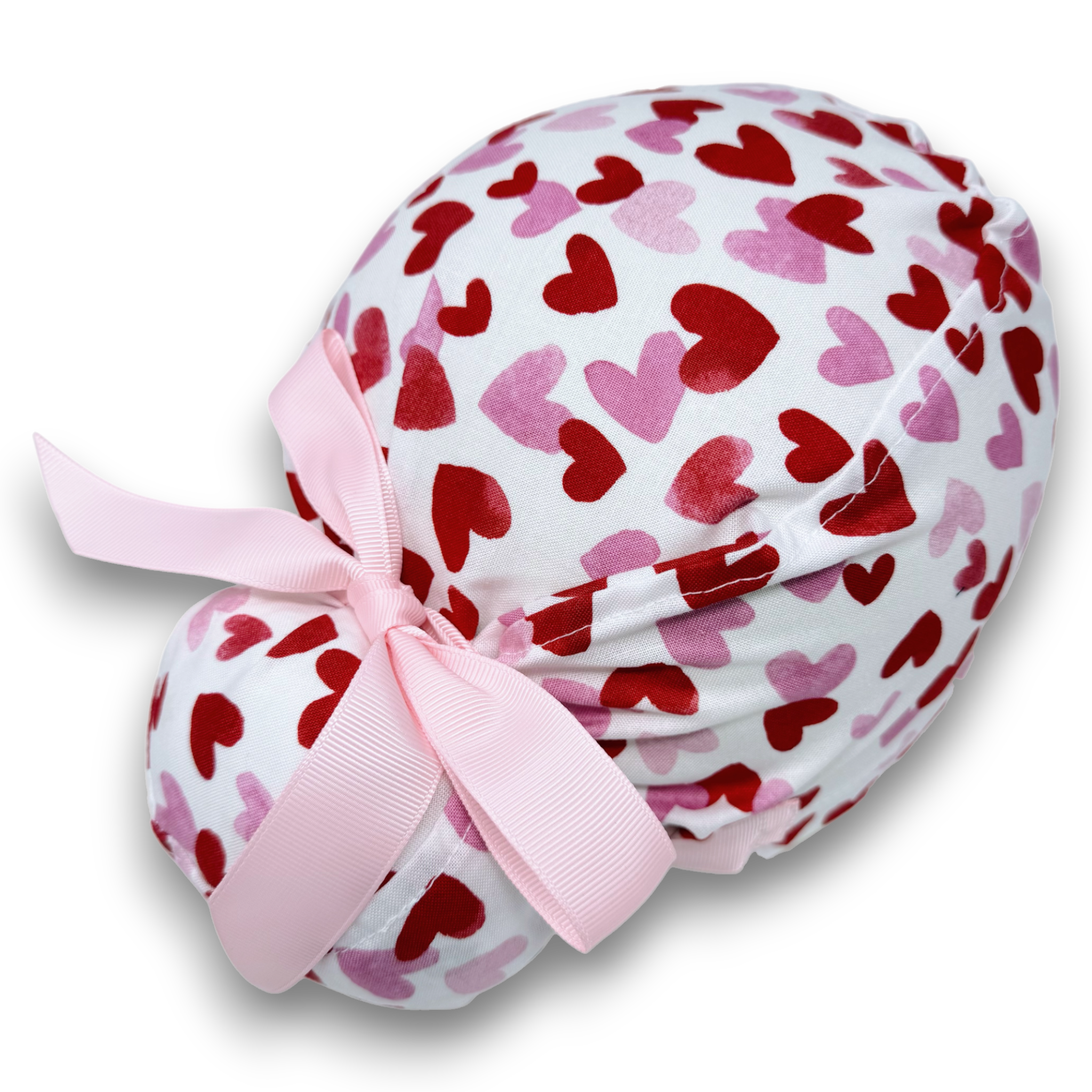 Valentine's day Euro scrub cap with ties for Women by Paradise Caps. Euro PLUS style.