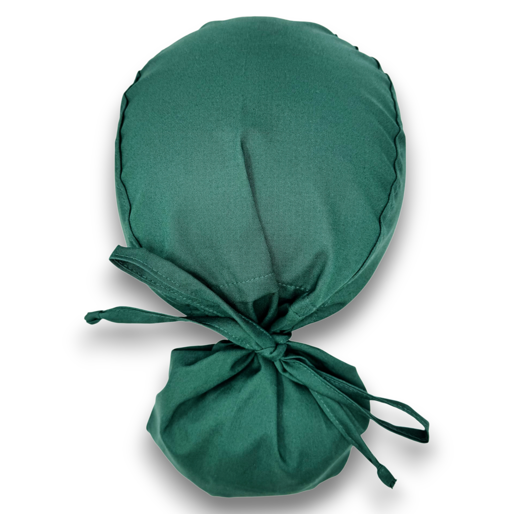 Forest green Ponytail scrub cap for women with satin lined option by Paradise Caps.