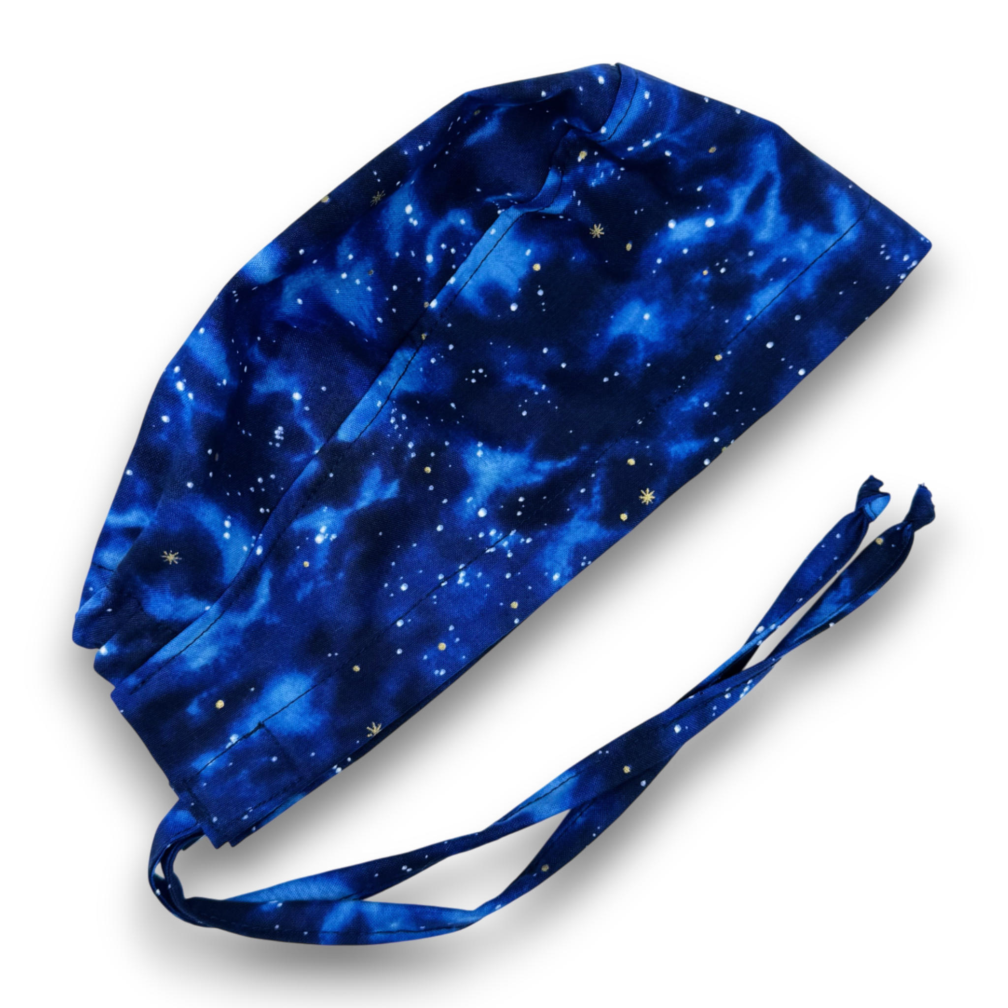 Night sky Men's Skull tie-back style surgical scrub cap for men by Paradise Caps.