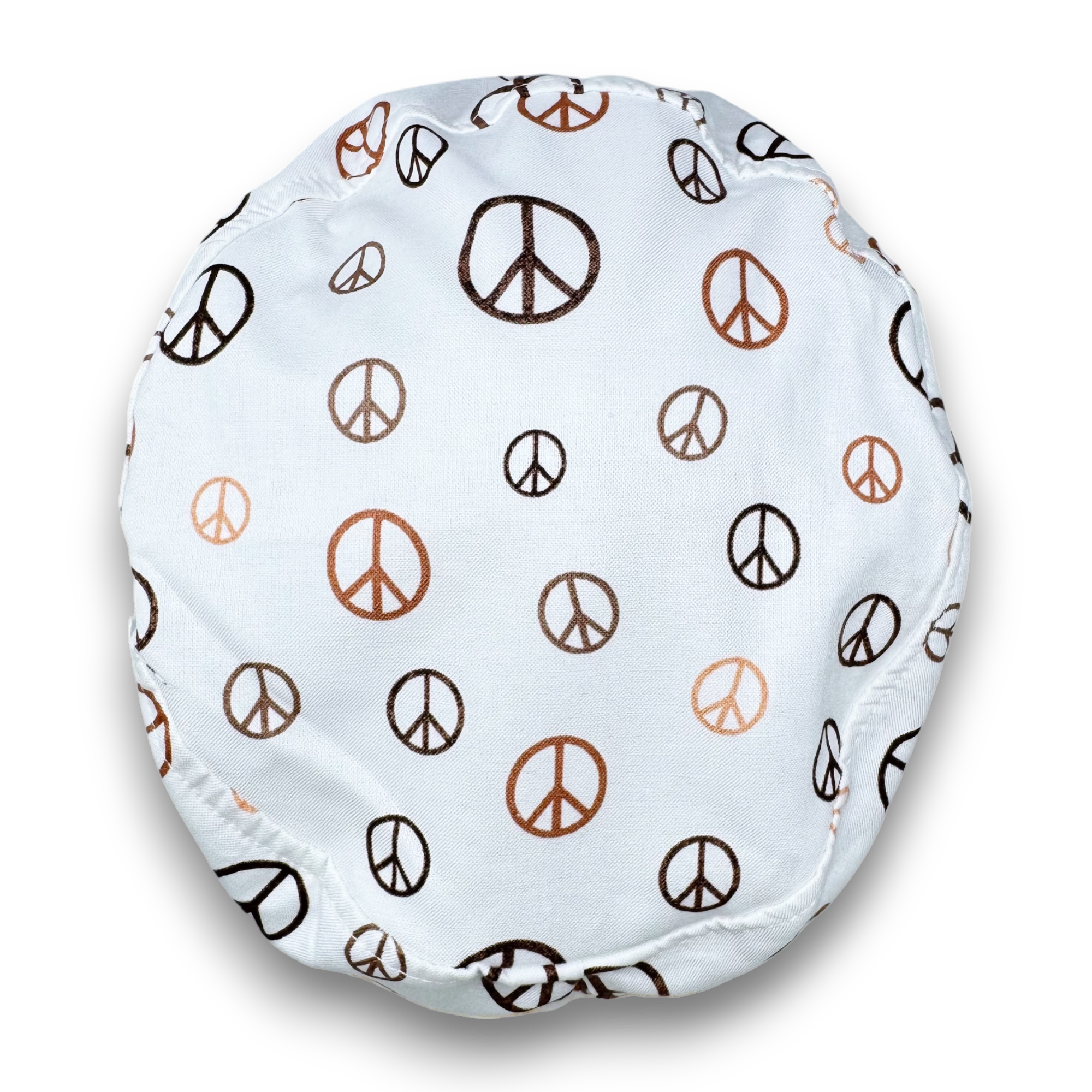 Peace Euro Scrub Cap for Women with Satin Lined Option by Paradise Caps.