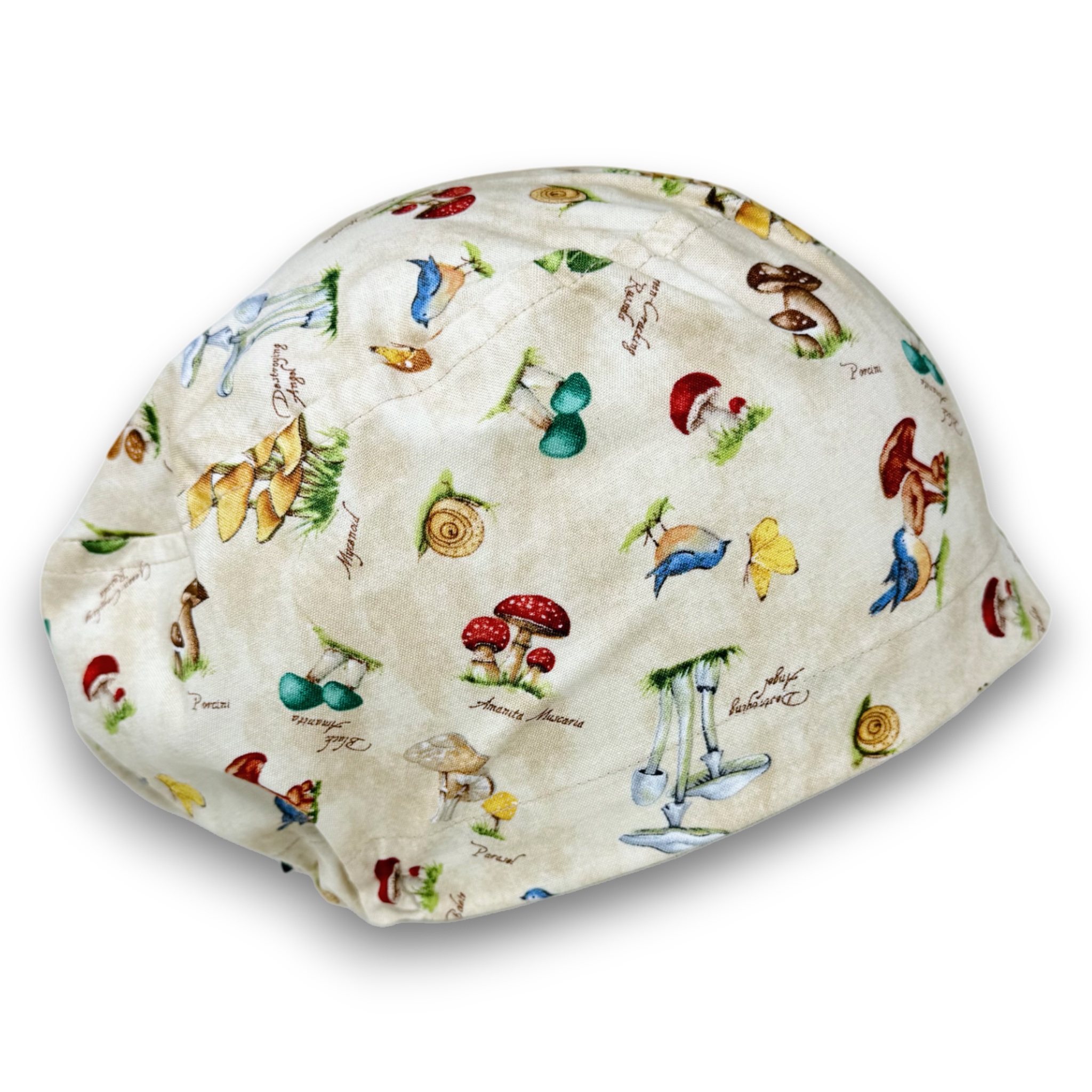 Mushroom Euro Scrub Cap for Women with Satin Lined Option by Paradise Caps.