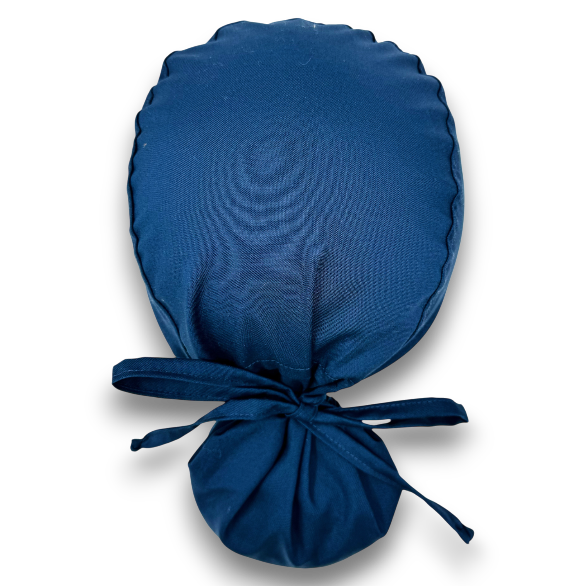 Navy blue Ponytail scrub cap for women with satin lined option by Paradise Caps.