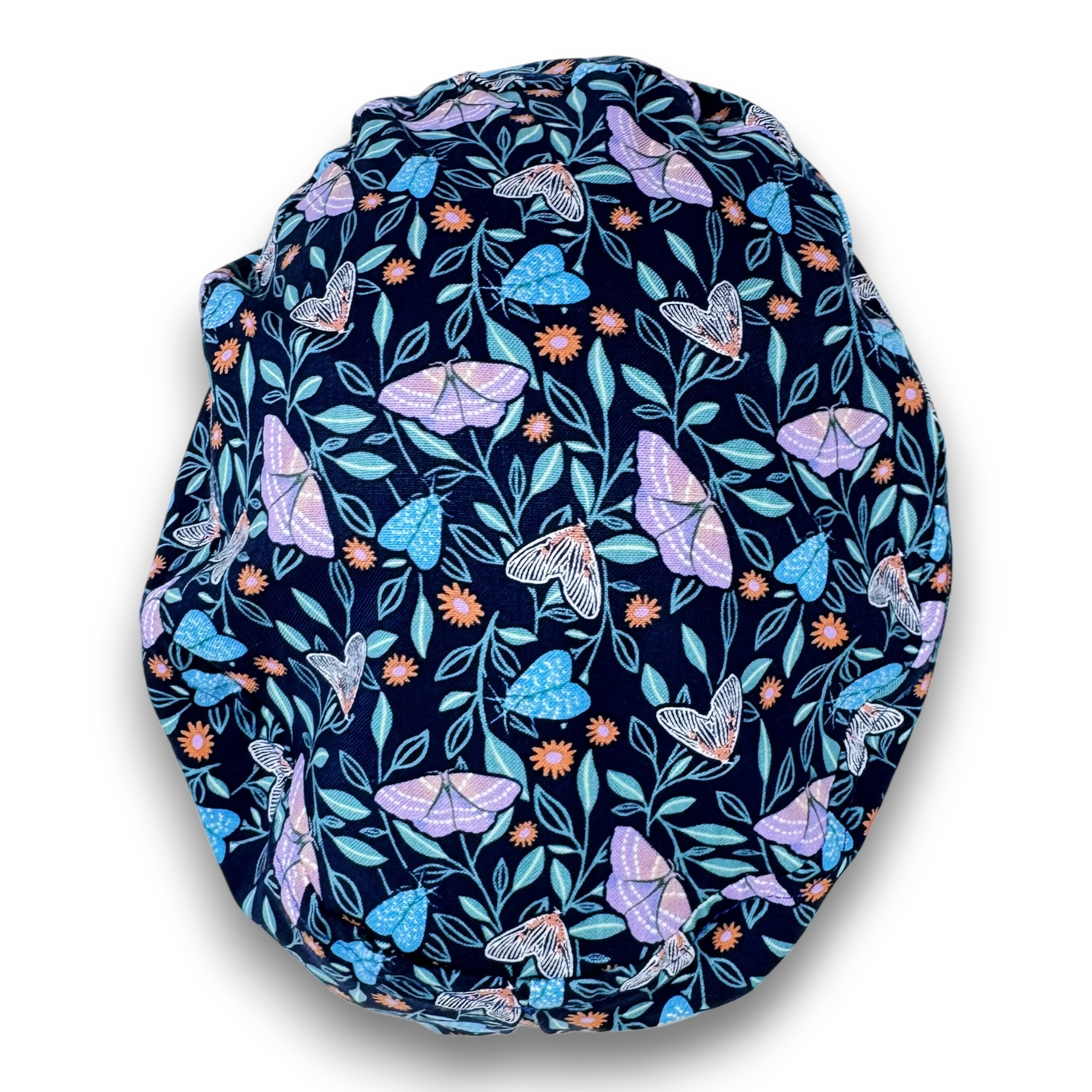 Midnight Butterfly Euro Scrub Cap for Women with Satin Lined Option by Paradise Caps.