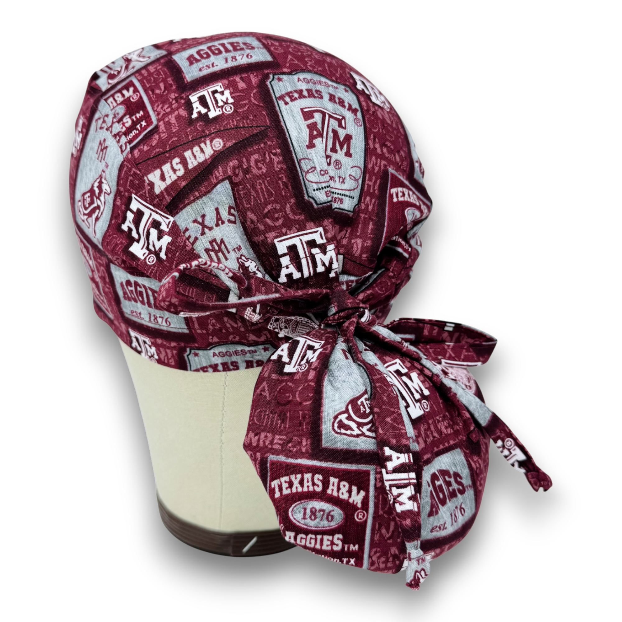 Texas Ponytail scrub cap for women with satin lined option by Paradise Caps.