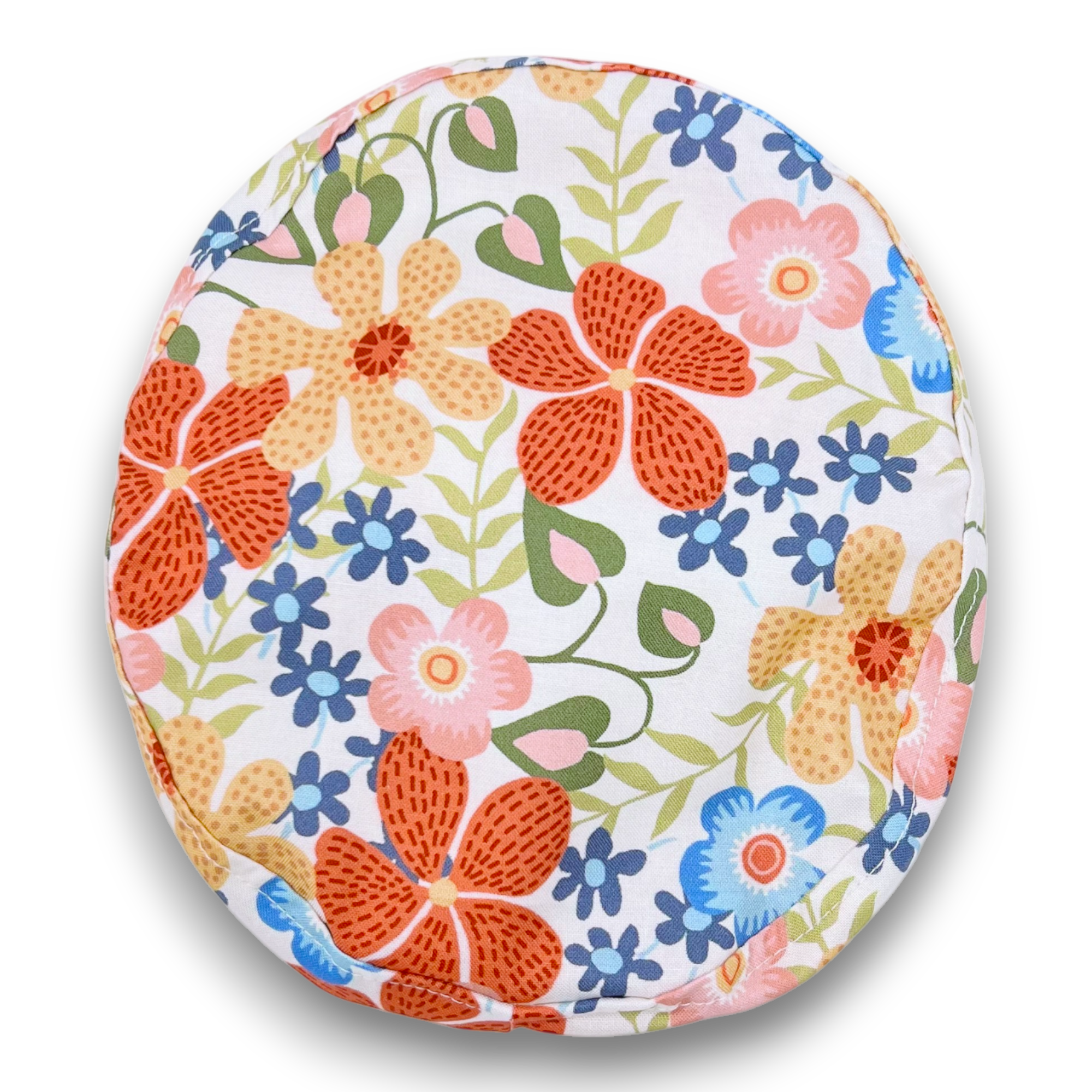 Retro Floral Euro Scrub Cap for Women with Satin Lined Option by Paradise Caps.