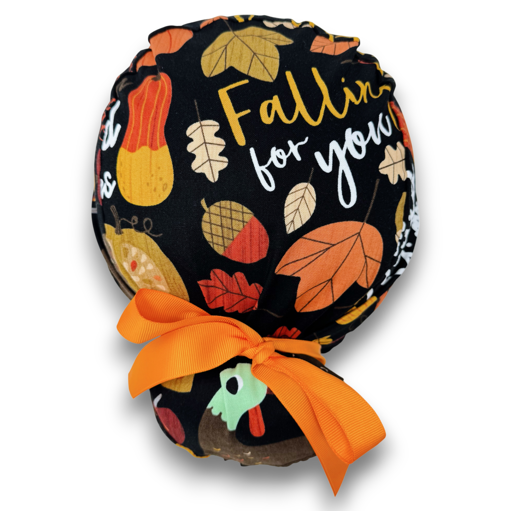 Bring on the Gourd Ponytail scrub cap for women with satin lined option by Paradise Caps.