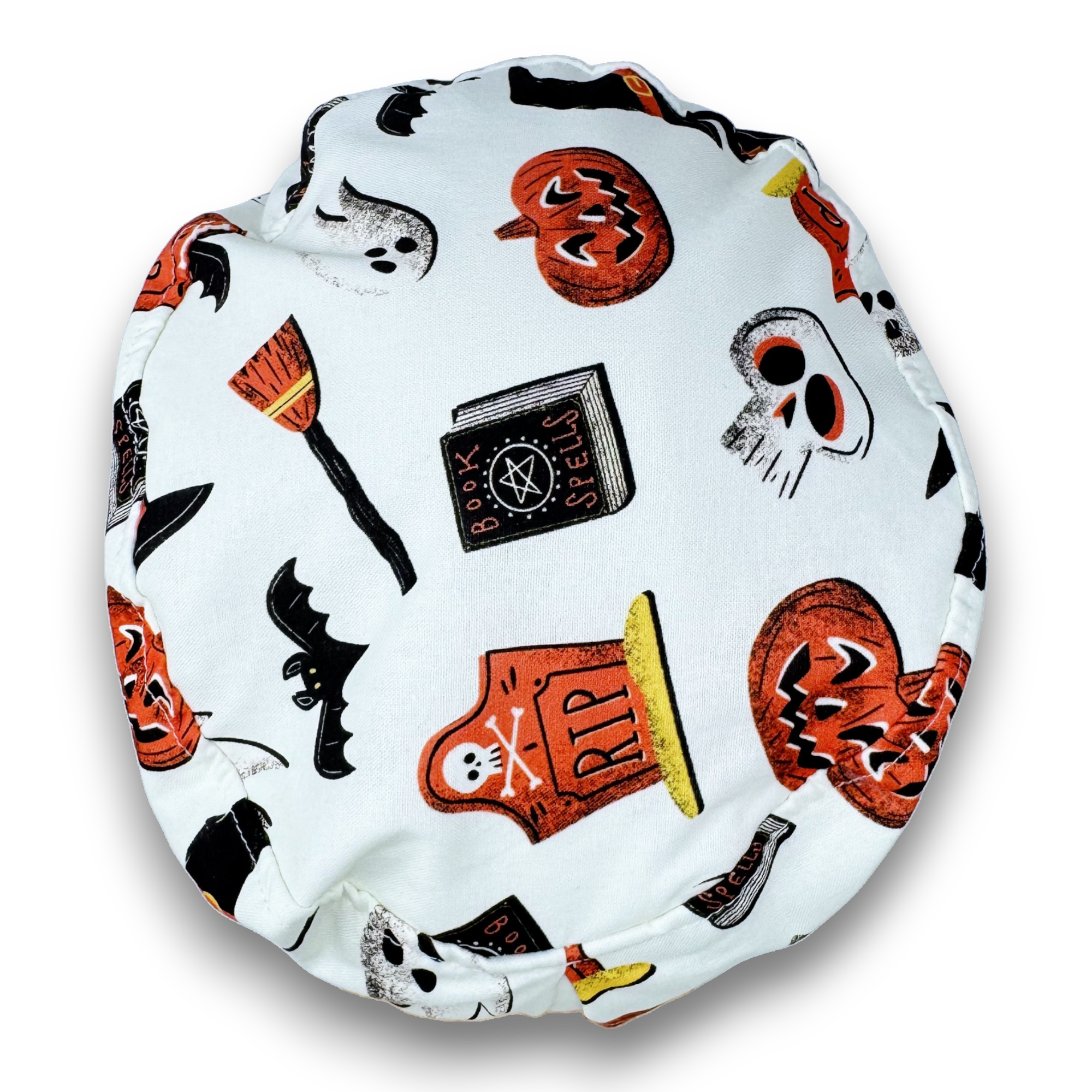 Halloween Euro Scrub Cap for Women with Satin Lined Option by Paradise Caps.