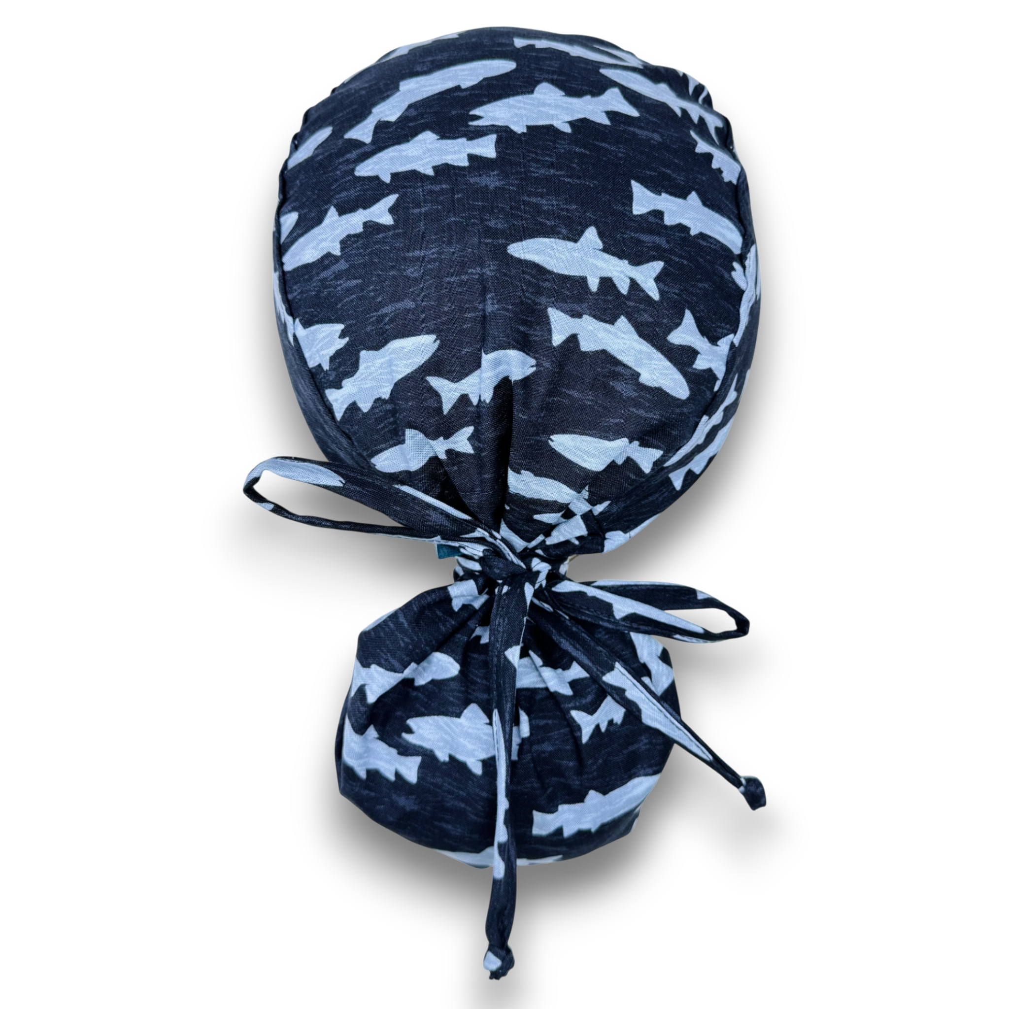 Shark Ponytail scrub cap for women with satin lined option by Paradise Caps.