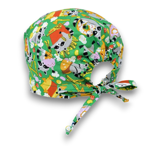Raccoon men's scrub cap. Funny surgical hat by Paradise Caps.