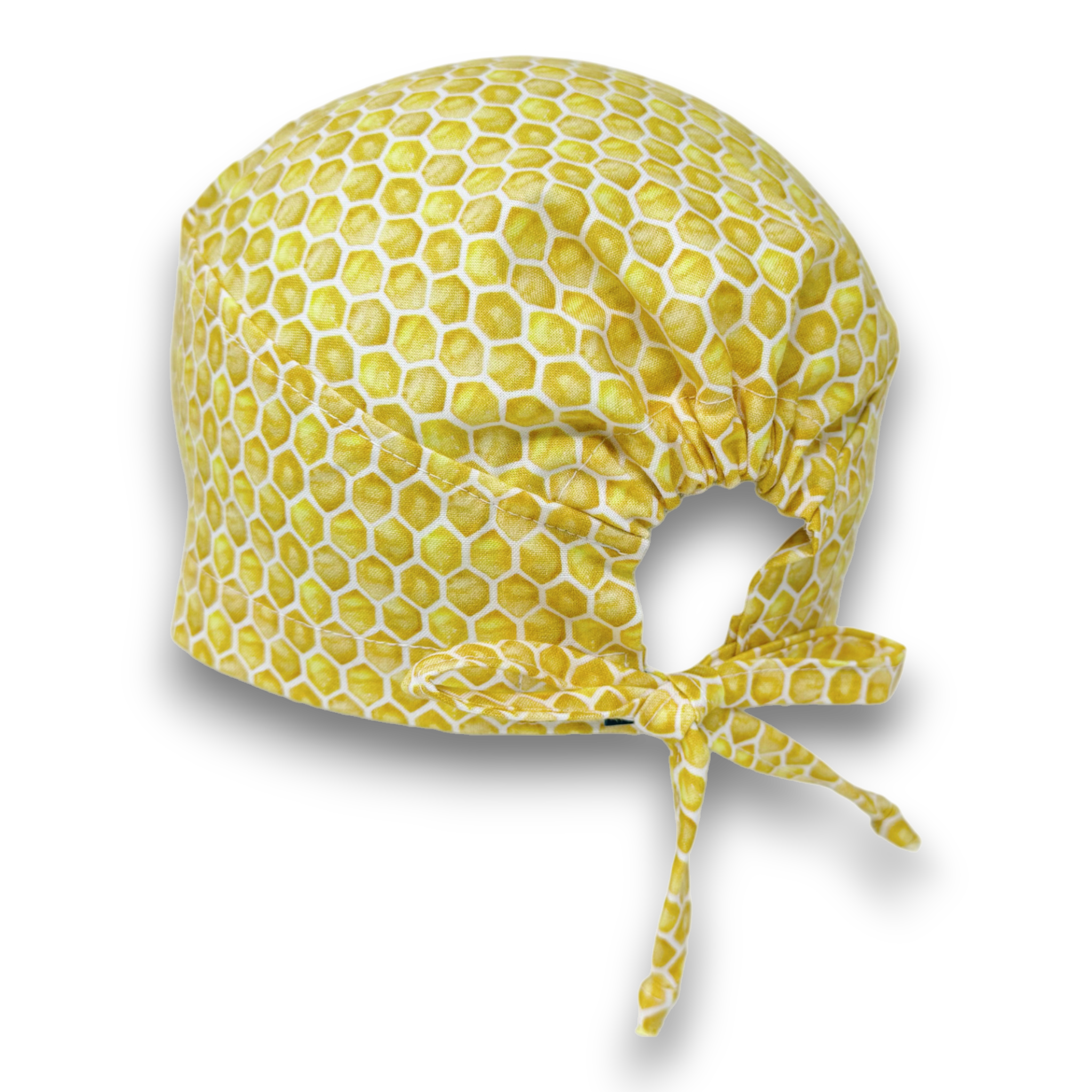 Honeycomb Skull tie-back style surgical scrub cap for men by Paradise Caps.