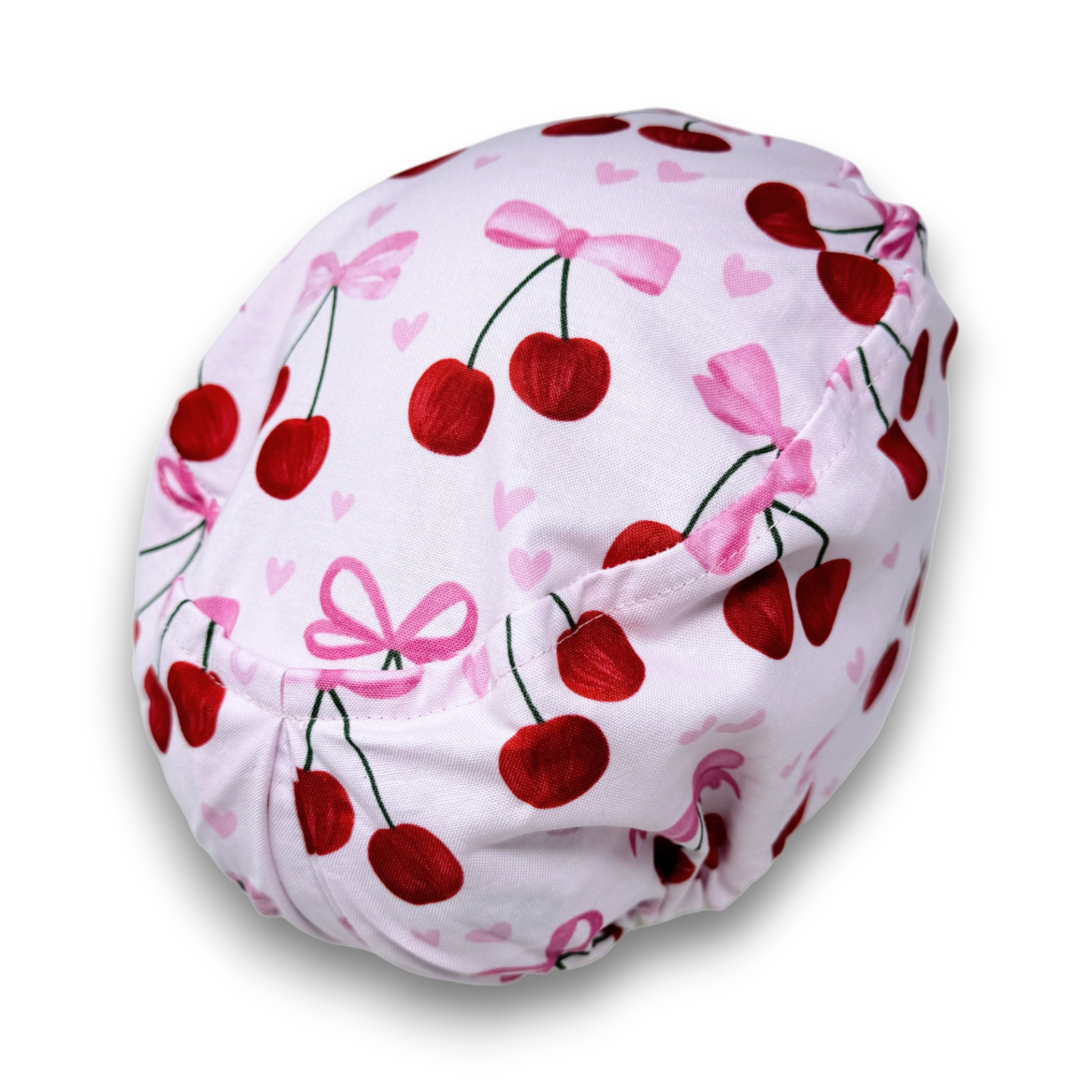 Valentine's day Euro Scrub Cap for Women with Satin Lined Option by Paradise Caps.