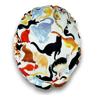 Cat Euro Scrub Cap for Women with Satin Lined Option by Paradise Caps.