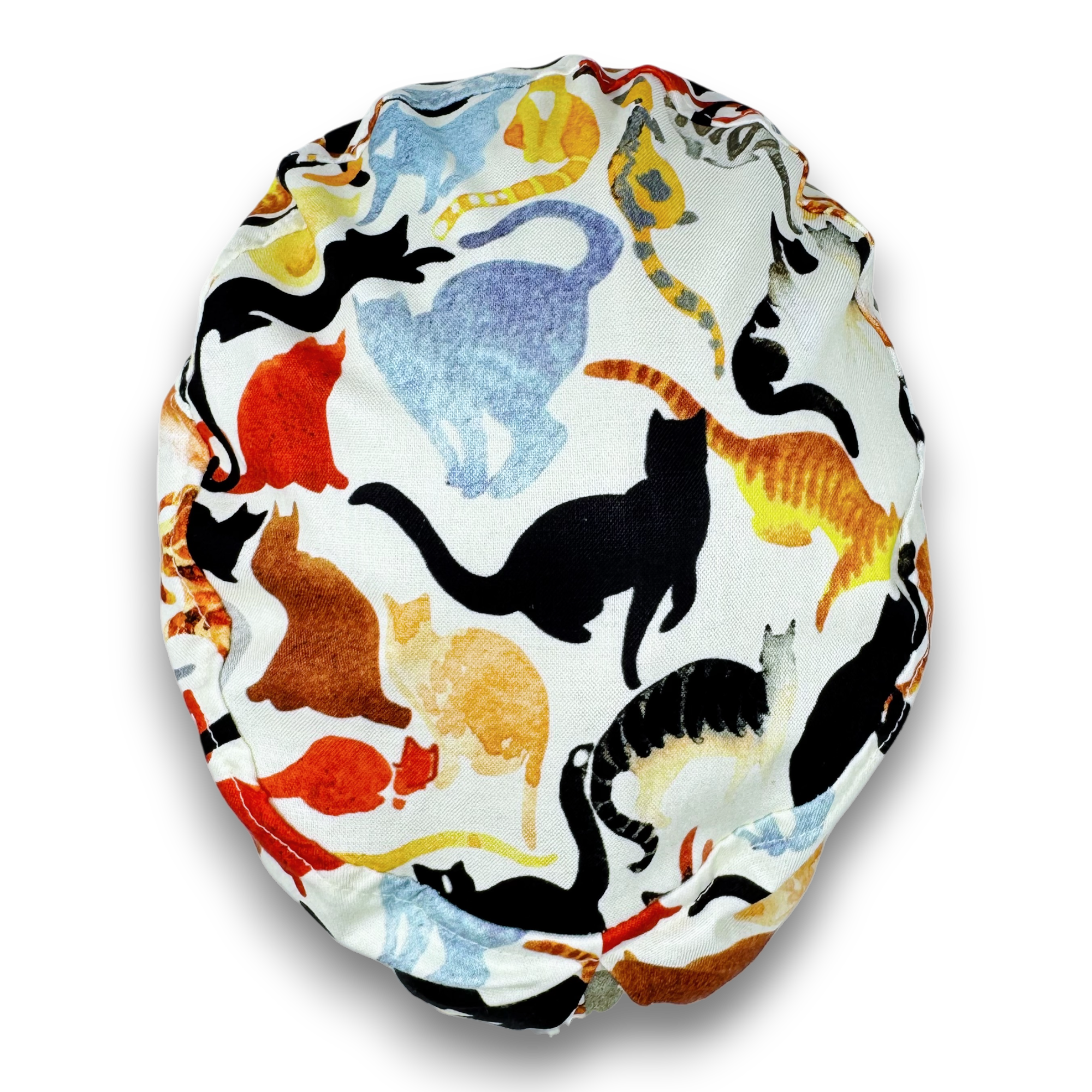 Cat Euro Scrub Cap for Women with Satin Lined Option by Paradise Caps.