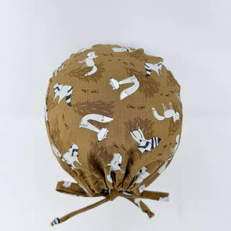 Raccoon men's scrub cap. Funny surgical hat by Paradise Caps.