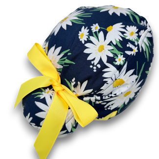 Chamomile Euro scrub cap with ties for Women by Paradise Caps. Euro PLUS style.
