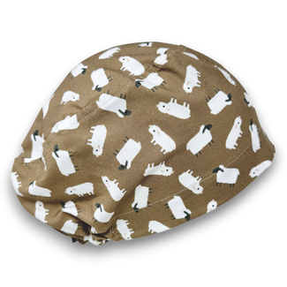 Sheep Euro Scrub Cap for Women with Satin Lined Option by Paradise Caps.