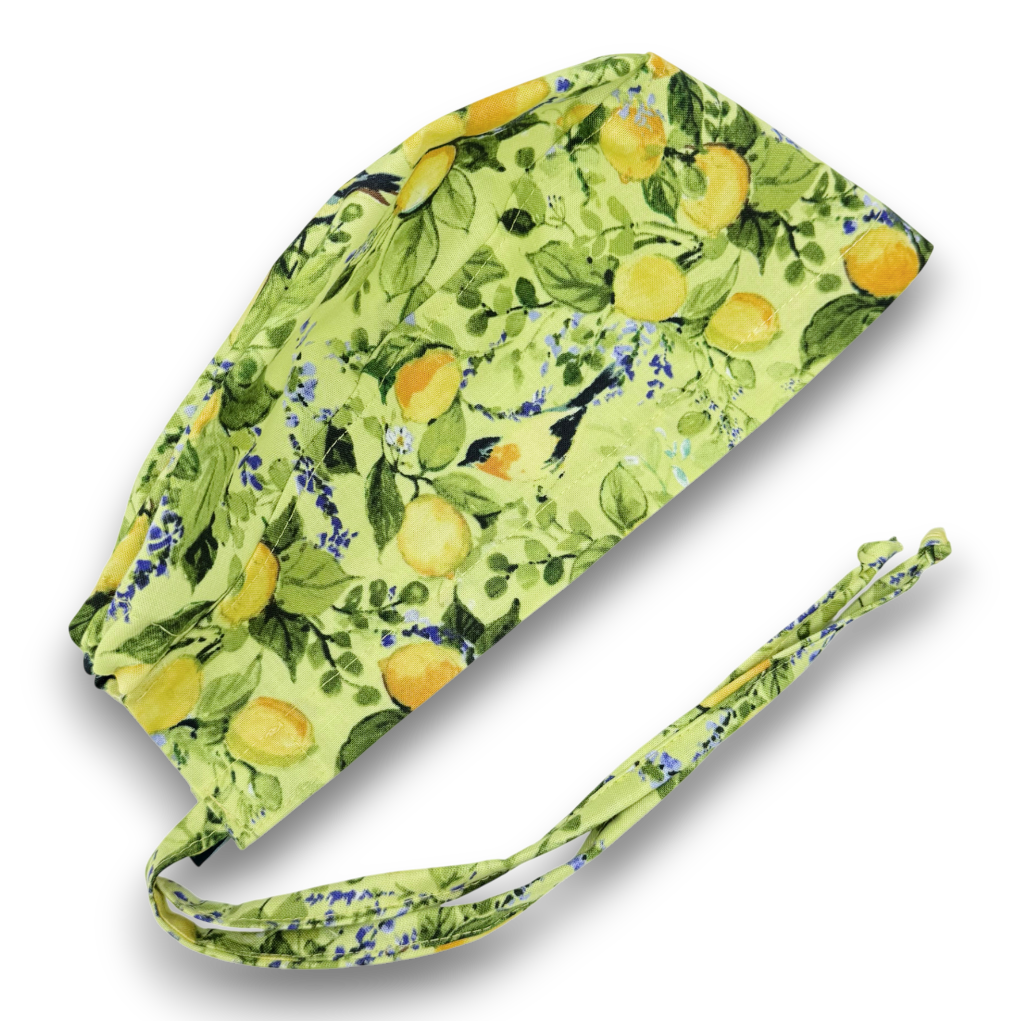 Lemon Skull tie-back style surgical scrub cap for men by Paradise Caps.