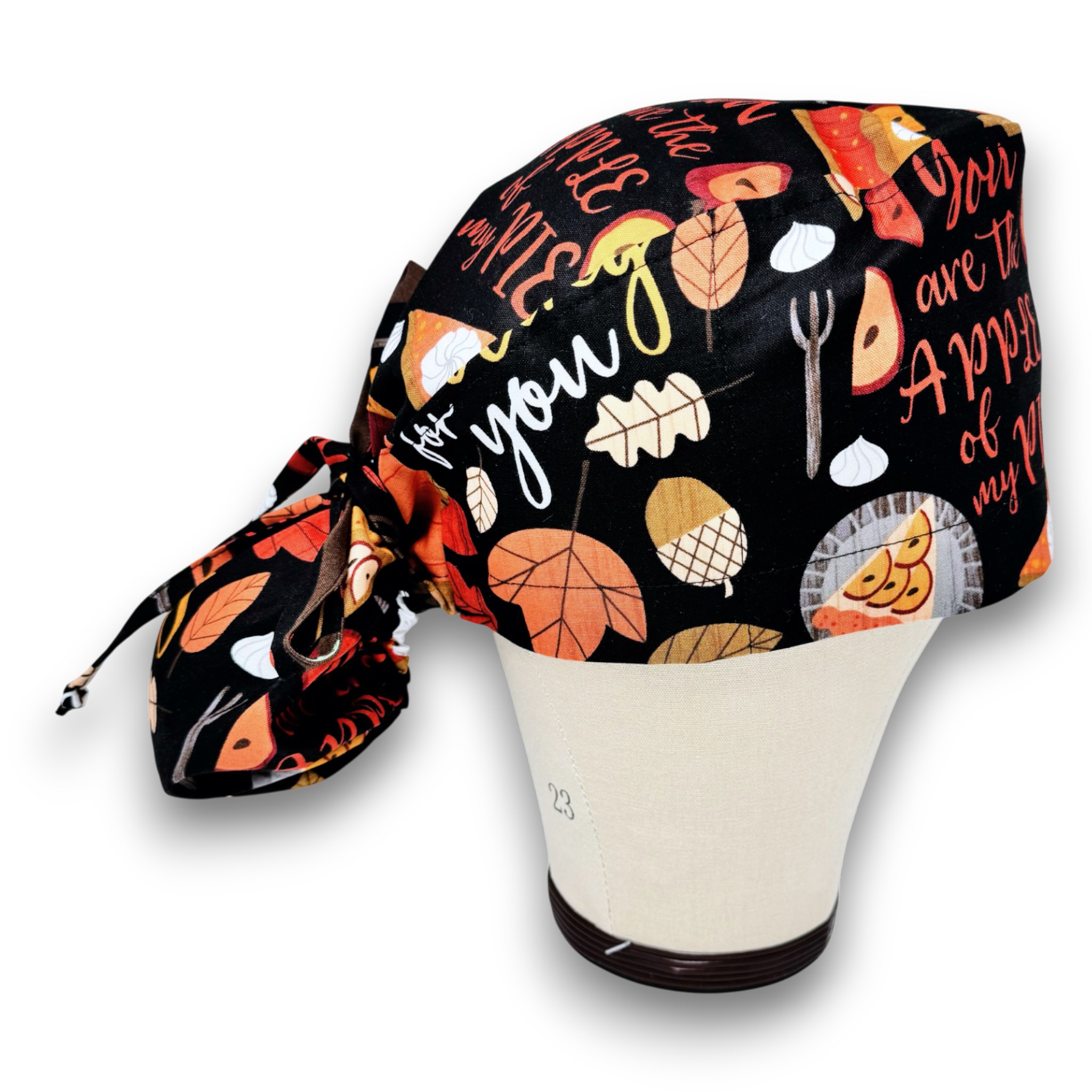 Bring on the Gourd Ponytail scrub cap for women with satin lined option by Paradise Caps.