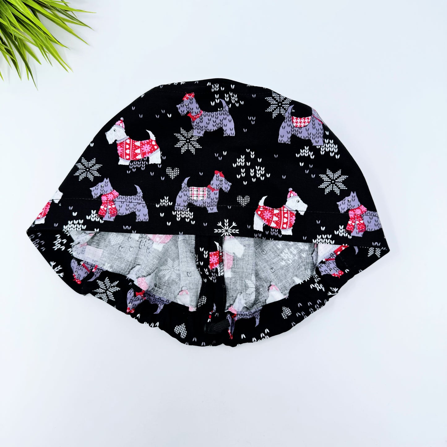 Winter Scotties Euro Scrub Cap for Women, Surgical cap Satin Lined Option