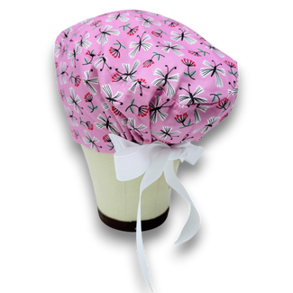 Charmingly Cheerful Euro scrub cap with ties for Women by Paradise Caps. Euro PLUS style.